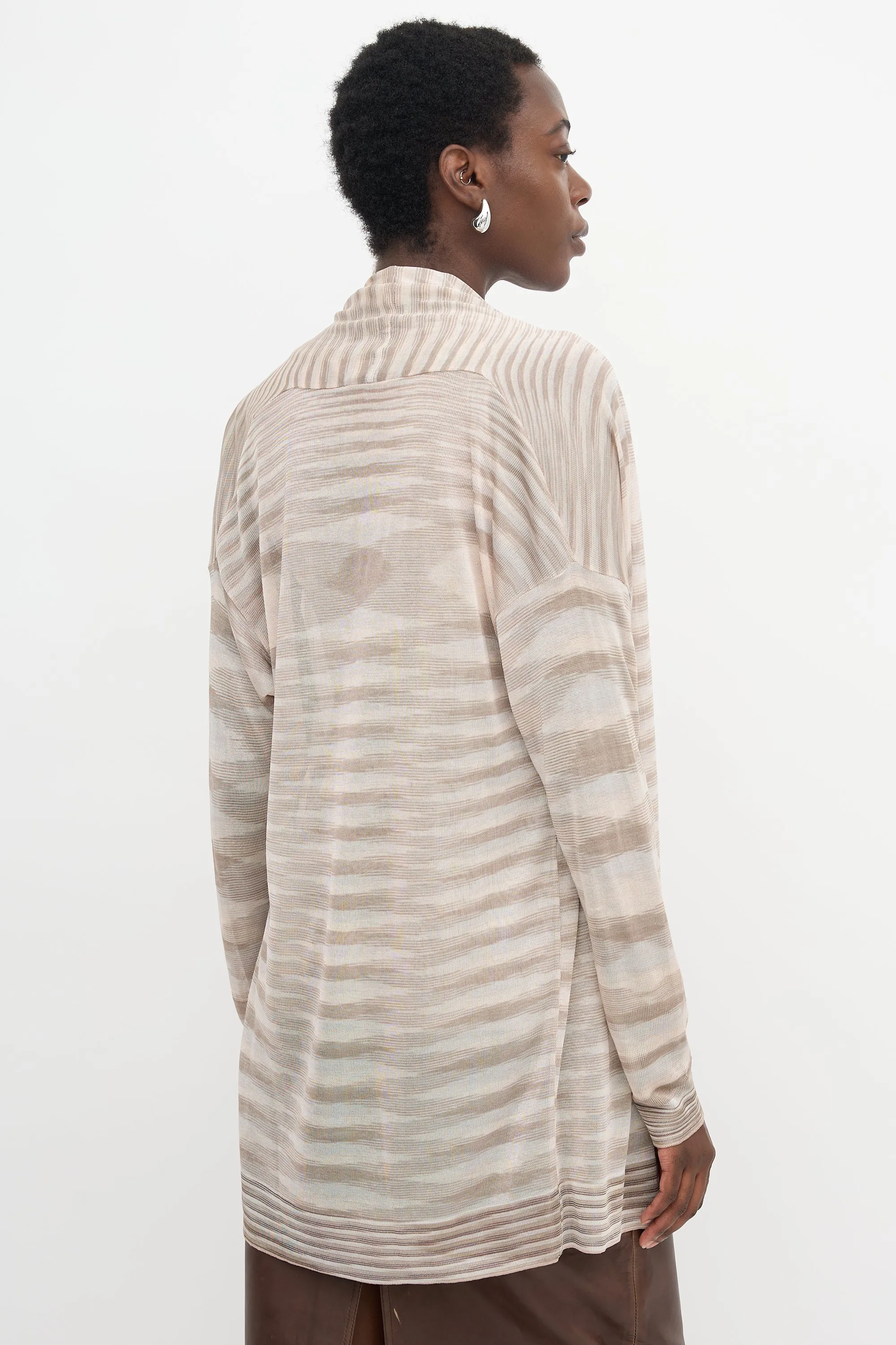 Stripe Drape Cardigan sold by VSP Consignment product image thumbnail 4