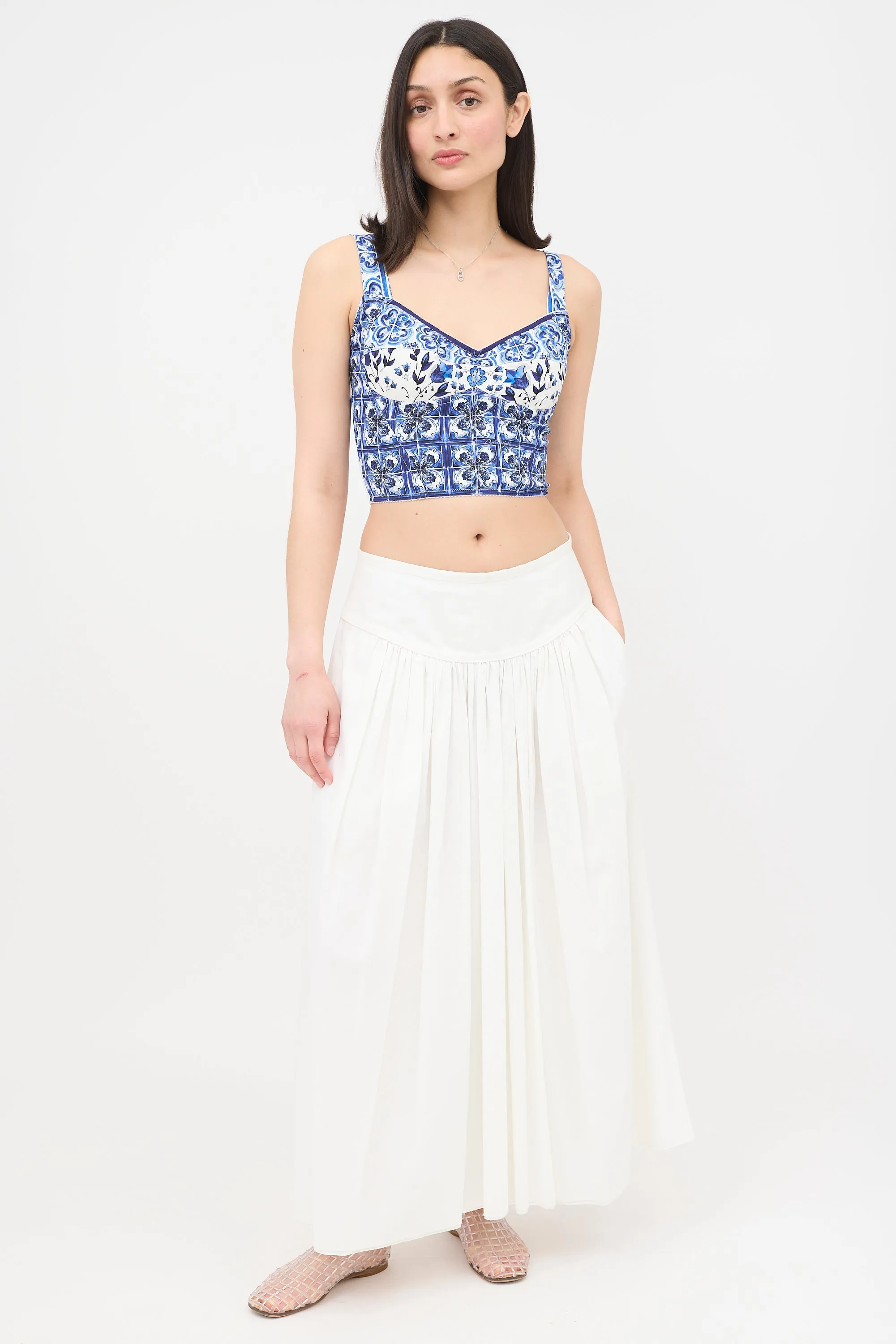 Majolica Printed Corset Top sold by VSP Consignment product image thumbnail 2