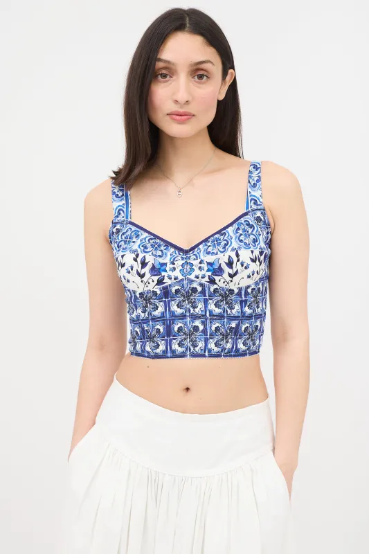 Majolica Printed Corset Top sold by VSP Consignment