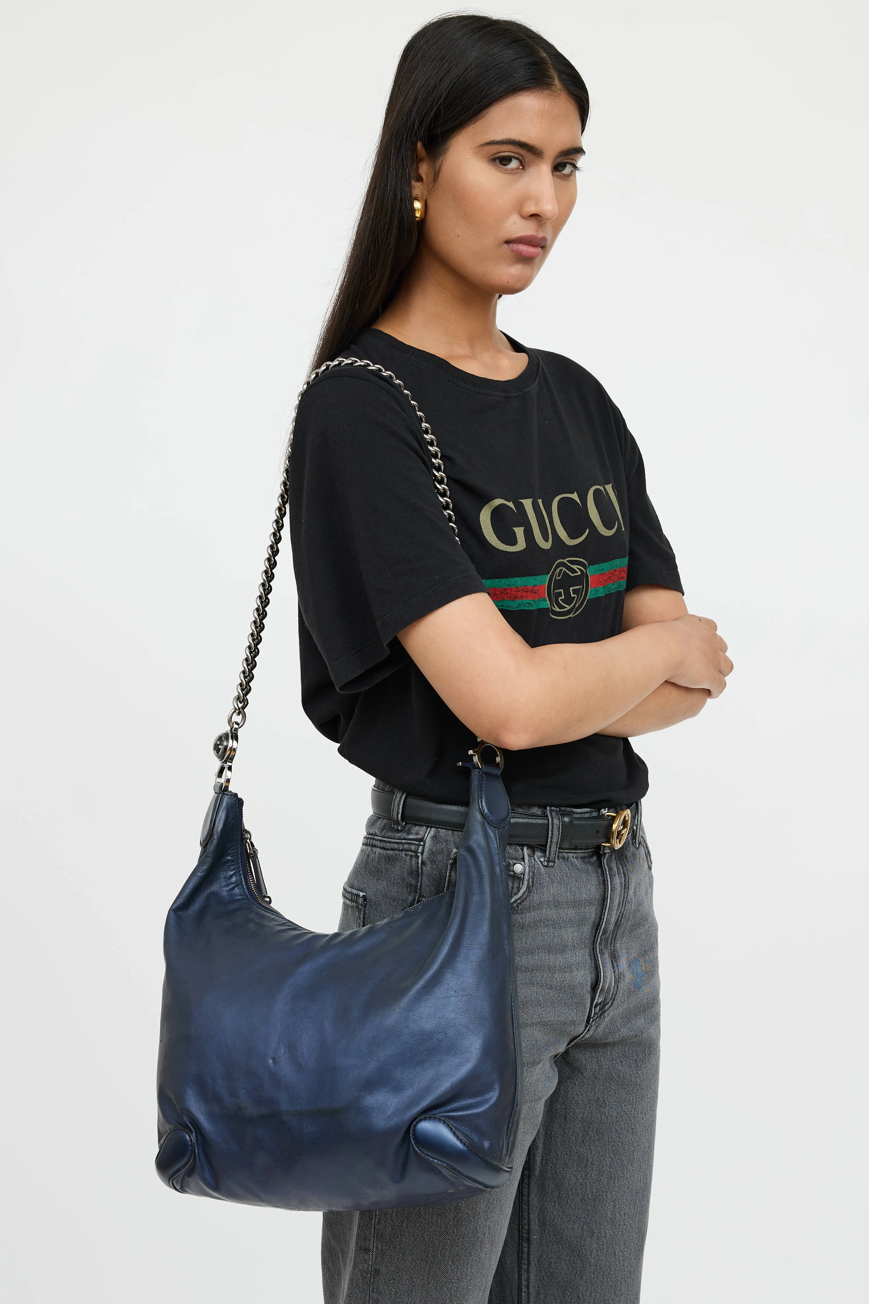Leather Galaxy Shoulder Bag sold by VSP Consignment product image thumbnail 4