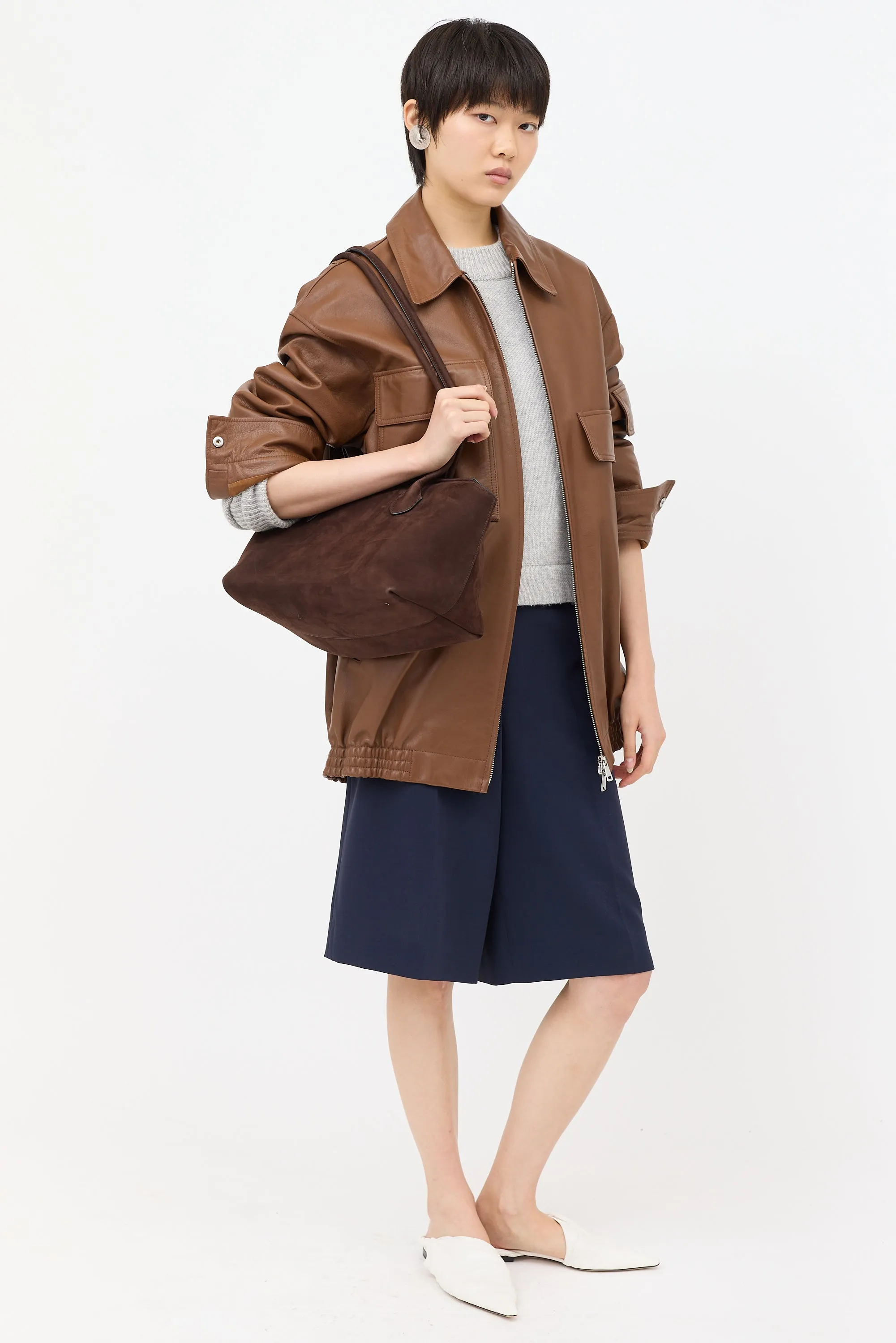 Suede Terrasse Shoulder Bag sold by VSP Consignment product image thumbnail 5