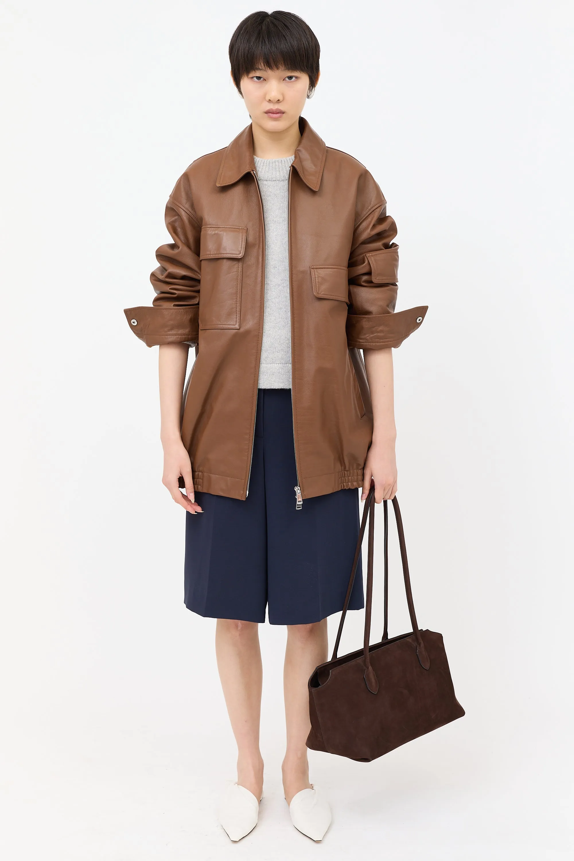 Suede Terrasse Shoulder Bag sold by VSP Consignment product image thumbnail 4