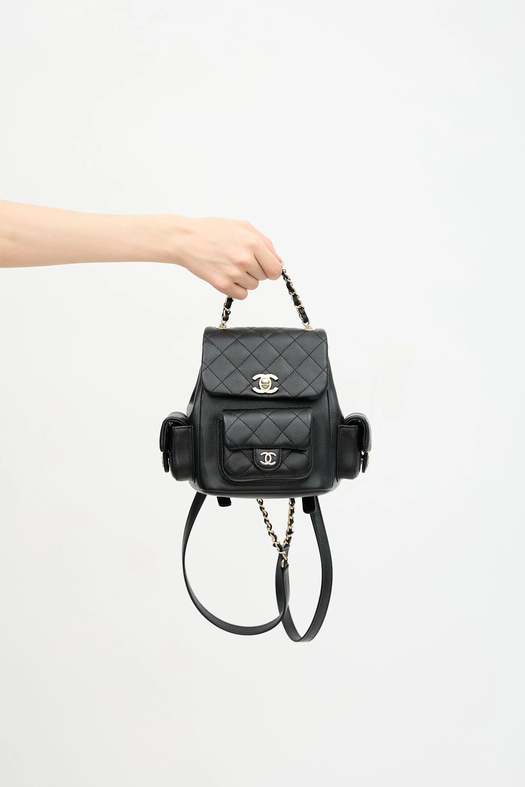 2023 Quilted Leather Duma Mini Backpack sold by VSP Consignment