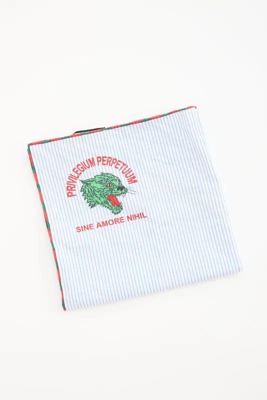 Striped Printed Scarf sold by VSP Consignment