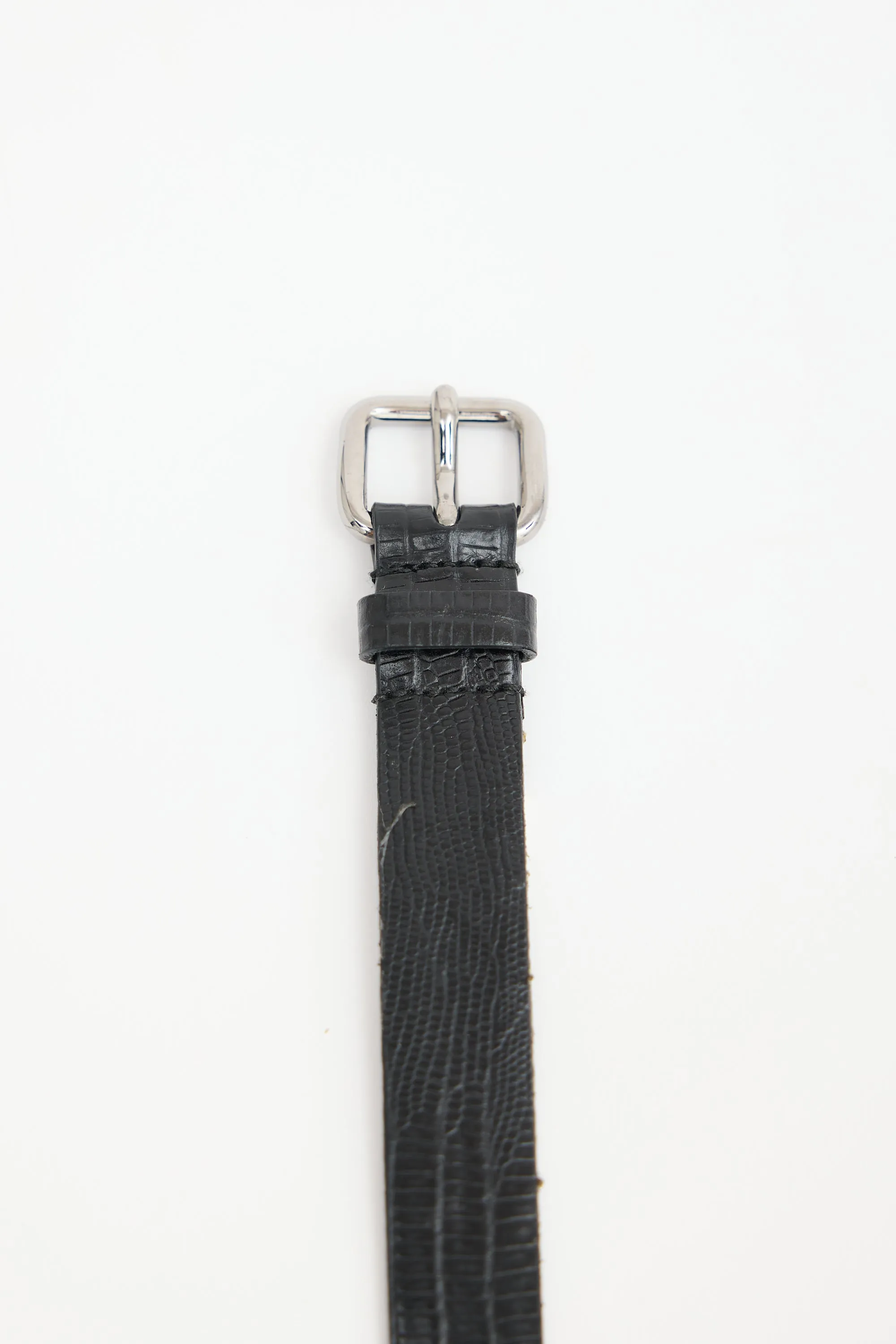 Embossed Leather Layered Slim Belt sold by VSP Consignment product image thumbnail 2