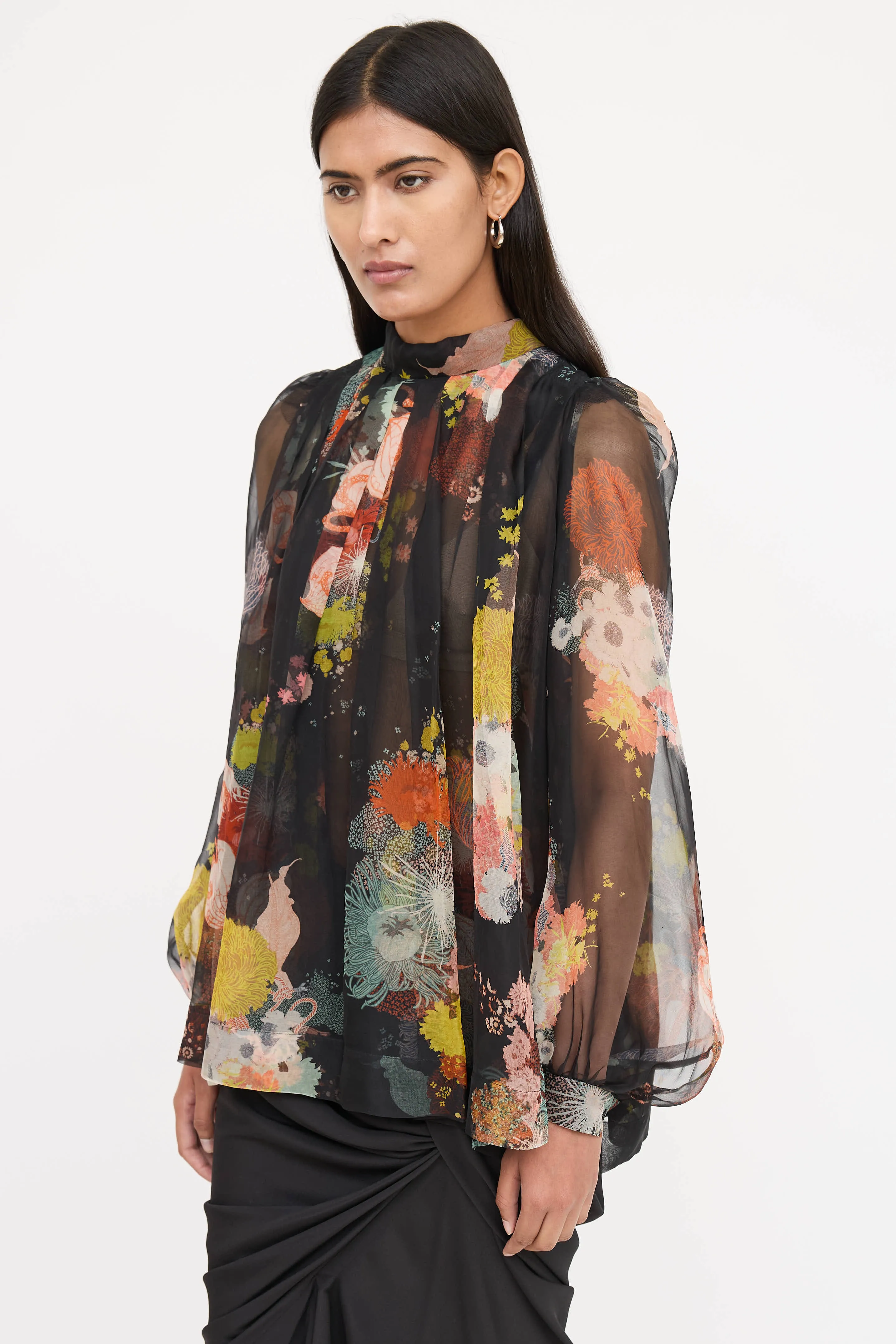 Sheer Floral Blouse sold by VSP Consignment product image thumbnail 3