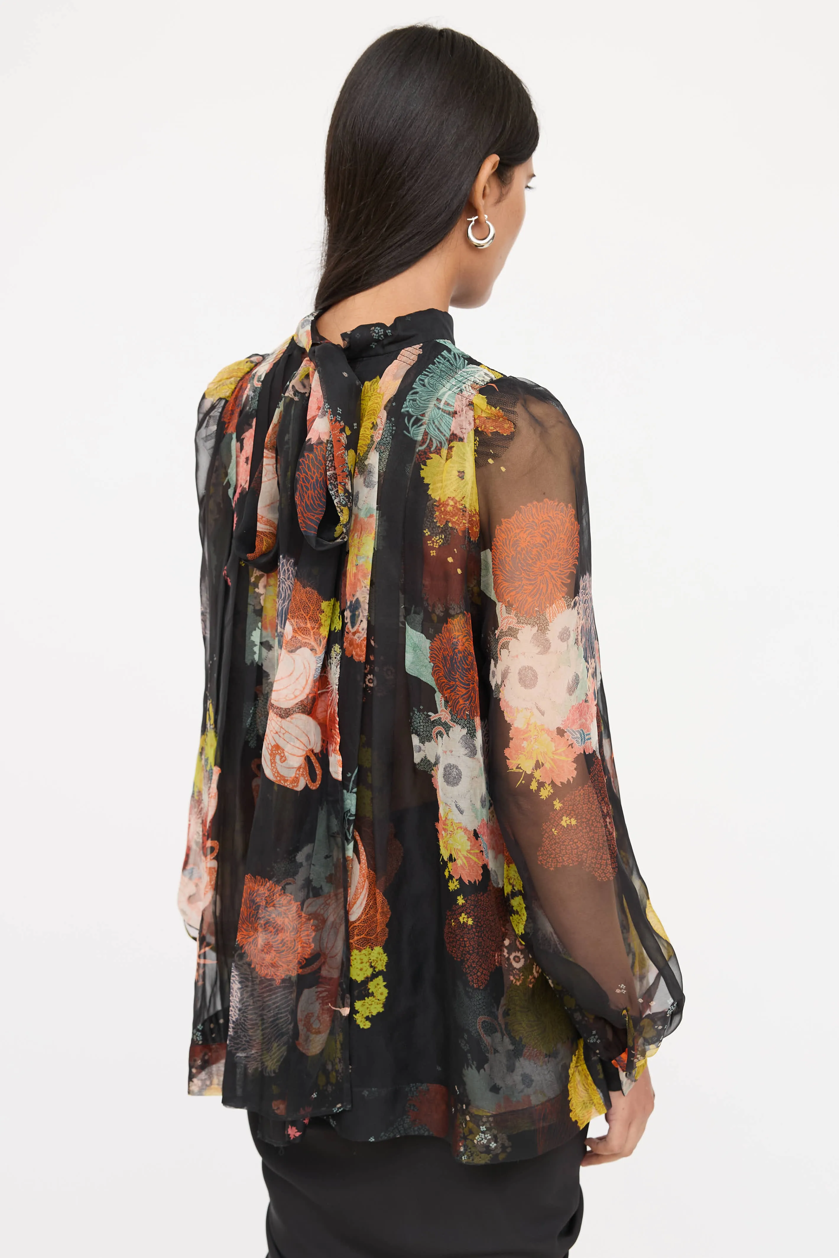 Sheer Floral Blouse sold by VSP Consignment product image thumbnail 4