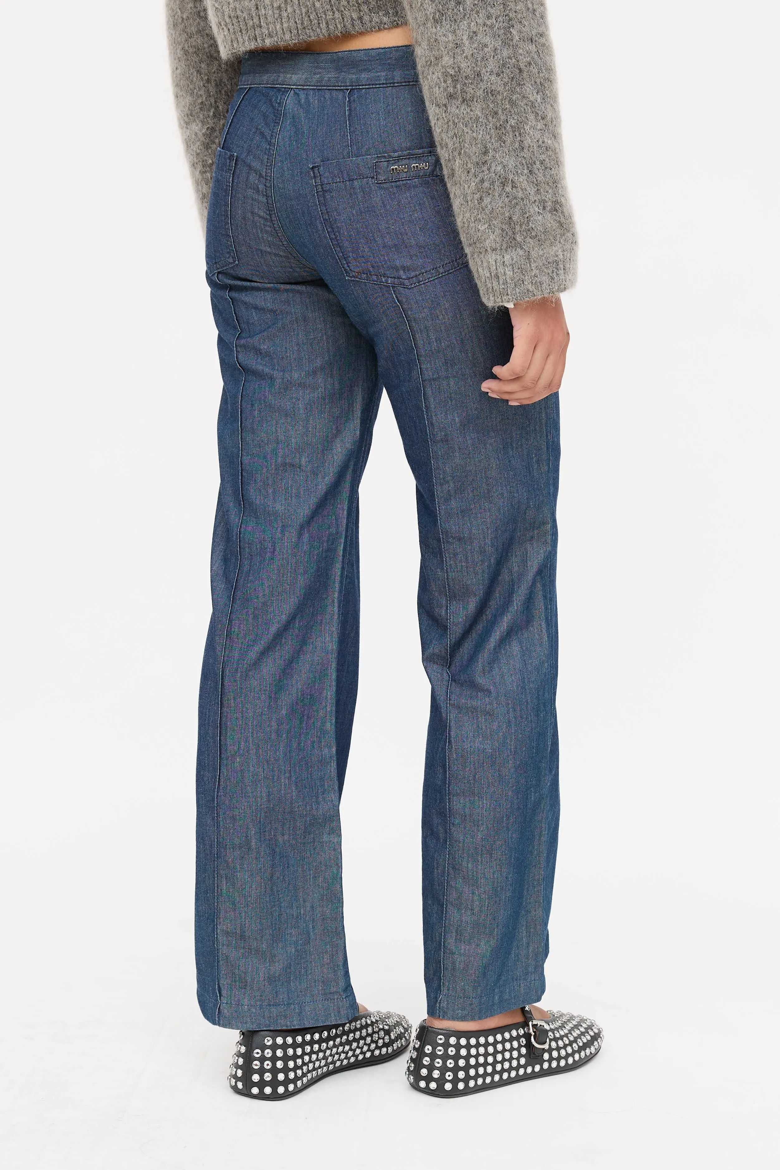Chambray Straight Leg Pants sold by VSP Consignment product image thumbnail 4