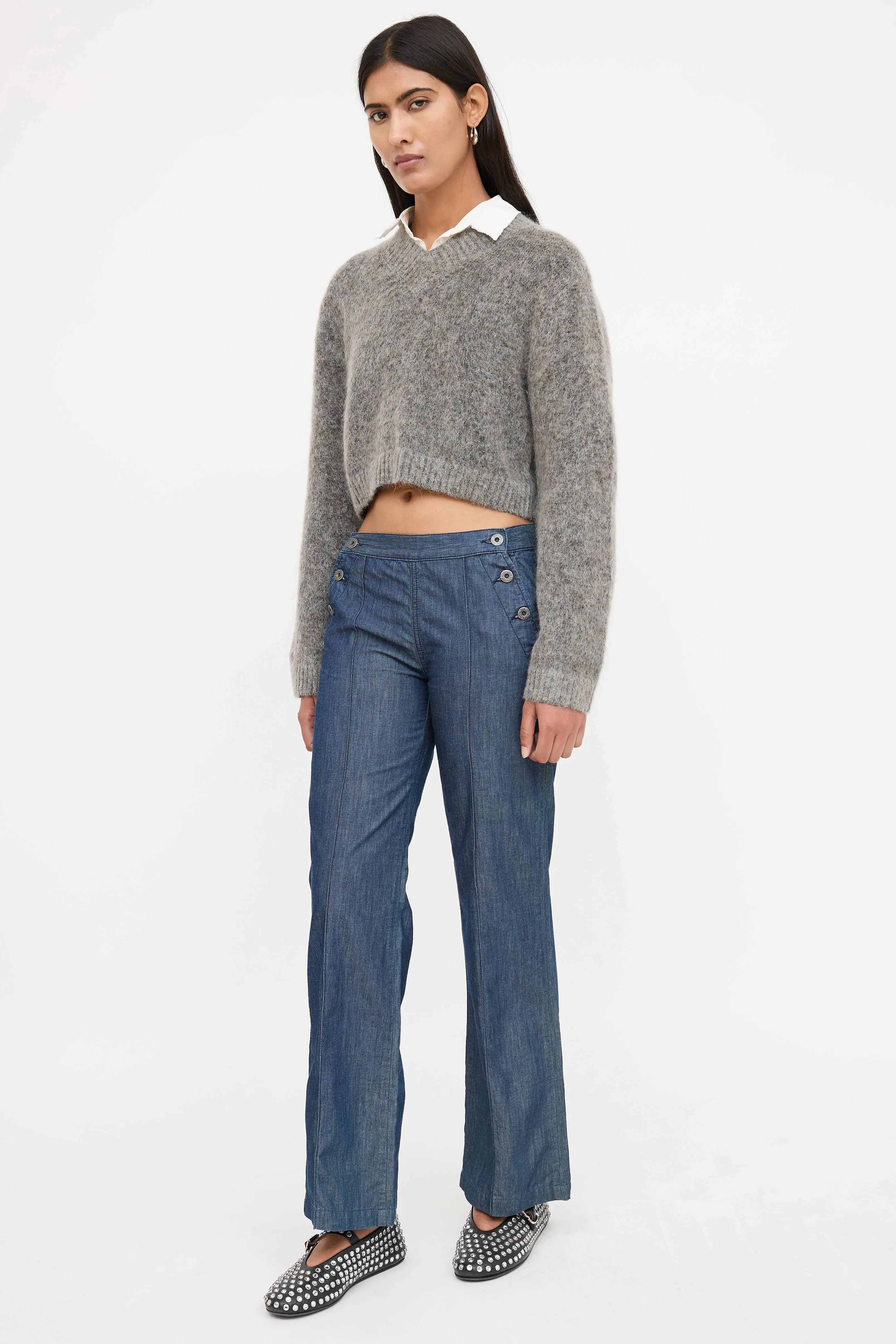 Chambray Straight Leg Pants sold by VSP Consignment product image thumbnail 2