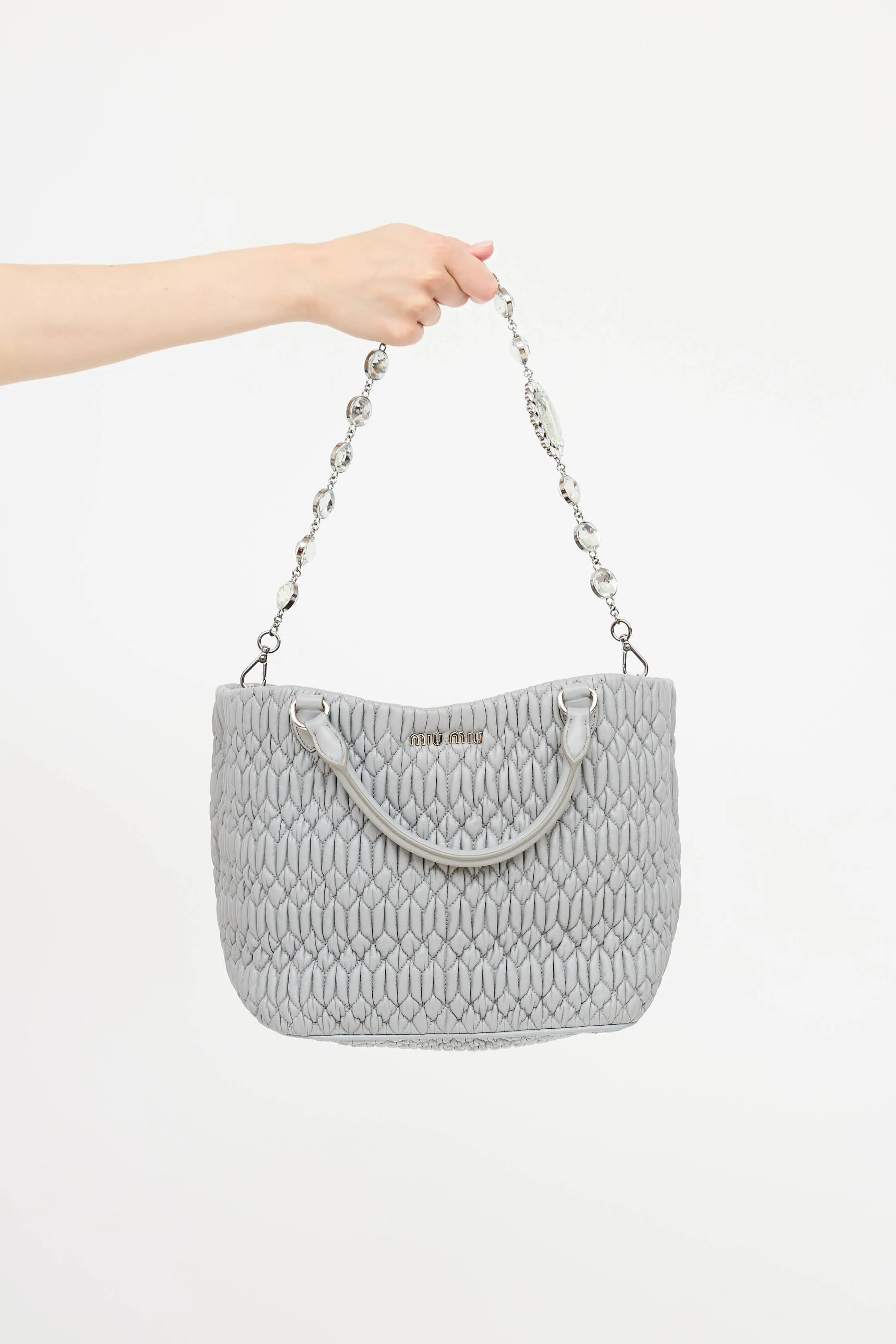 Nappa Mattelasse Crystal Tote Bag sold by VSP Consignment