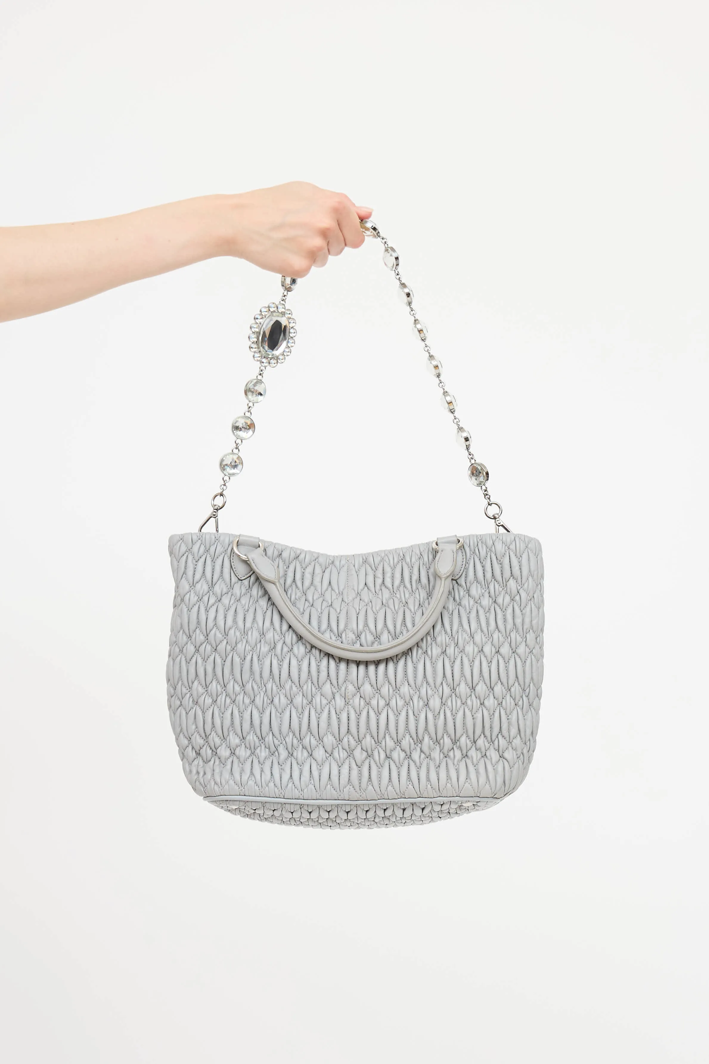 Nappa Mattelasse Crystal Tote Bag sold by VSP Consignment product image thumbnail 3