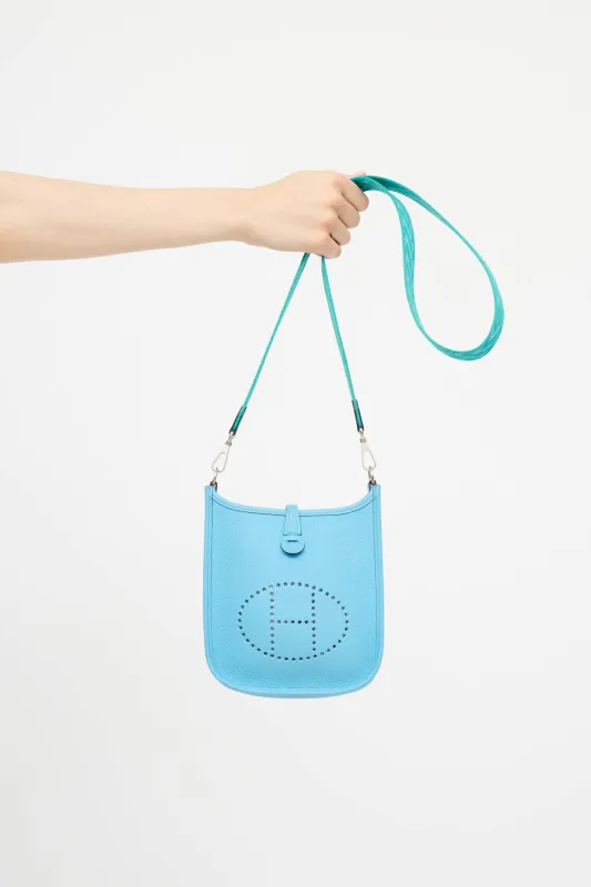 2021 Blue Du Nord Zig Zag Evelyne TPM Bag made by Hermes