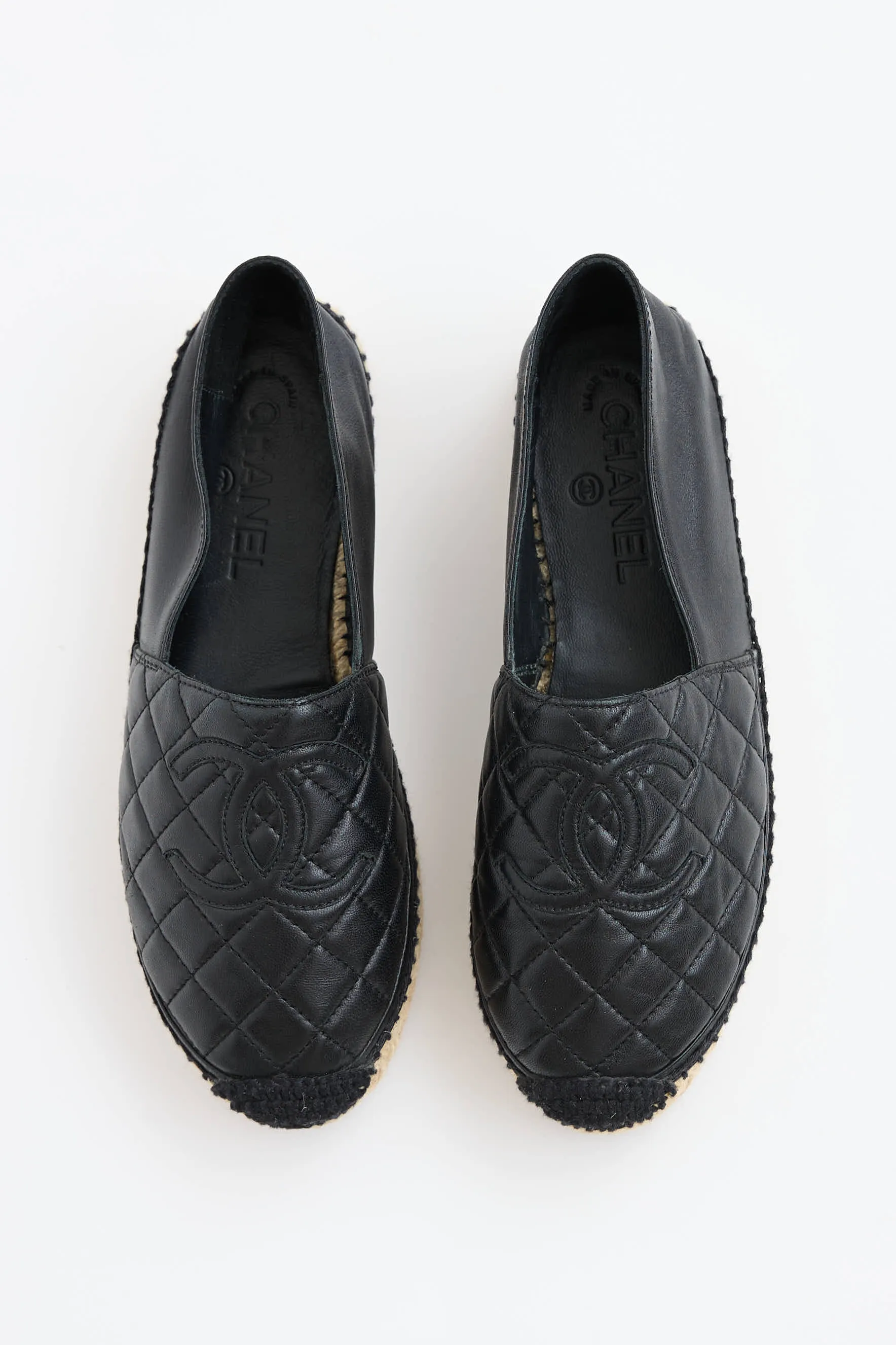 Leather Quilted Espadrille sold by VSP Consignment product image thumbnail 2