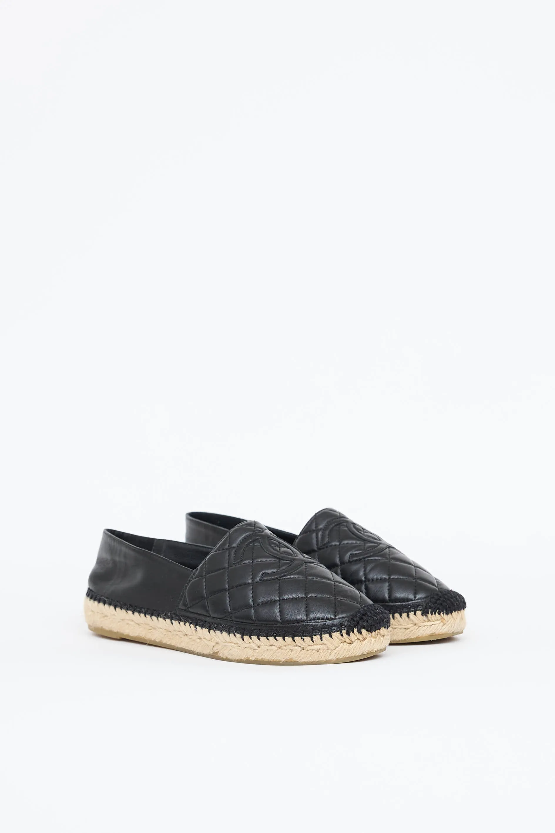 Leather Quilted Espadrille sold by VSP Consignment product image thumbnail 3