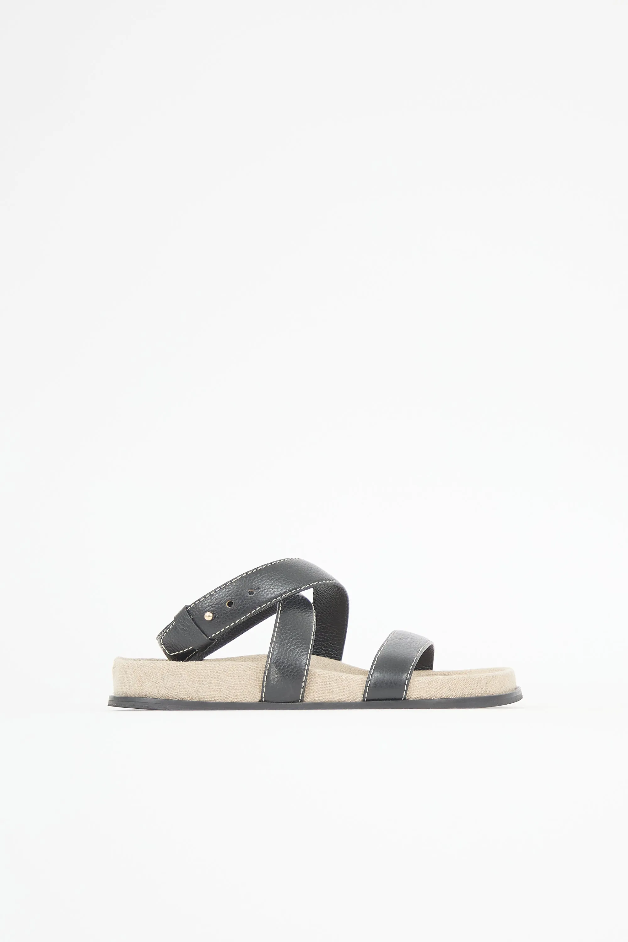 Leather & Canvas Chunky Sandal sold by VSP Consignment