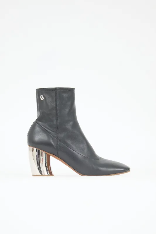 Leather Mirror Heel Glove Boot sold by VSP Consignment