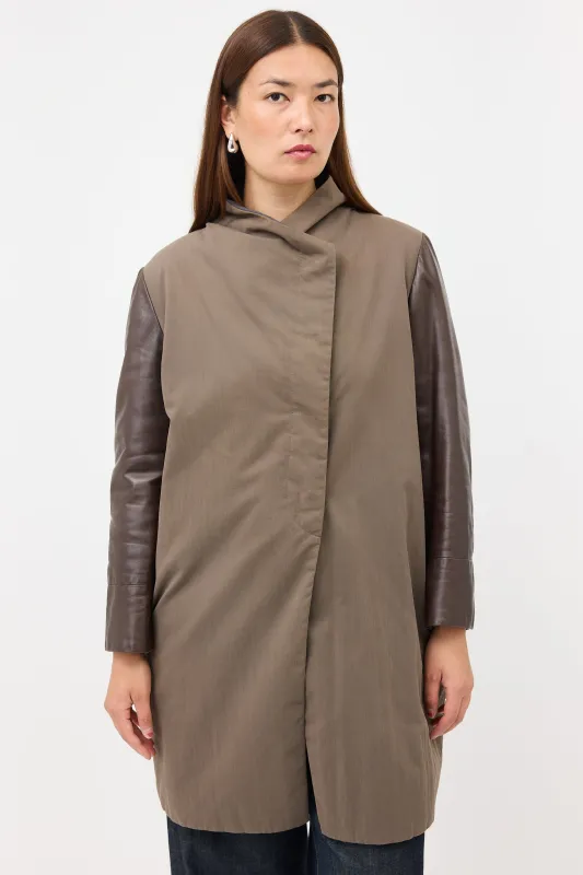 Leather Sleeve Jacket sold by VSP Consignment