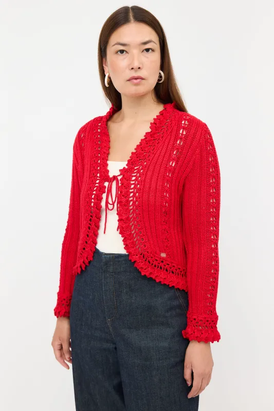 SS 2004 Crochet Cardigan sold by VSP Consignment