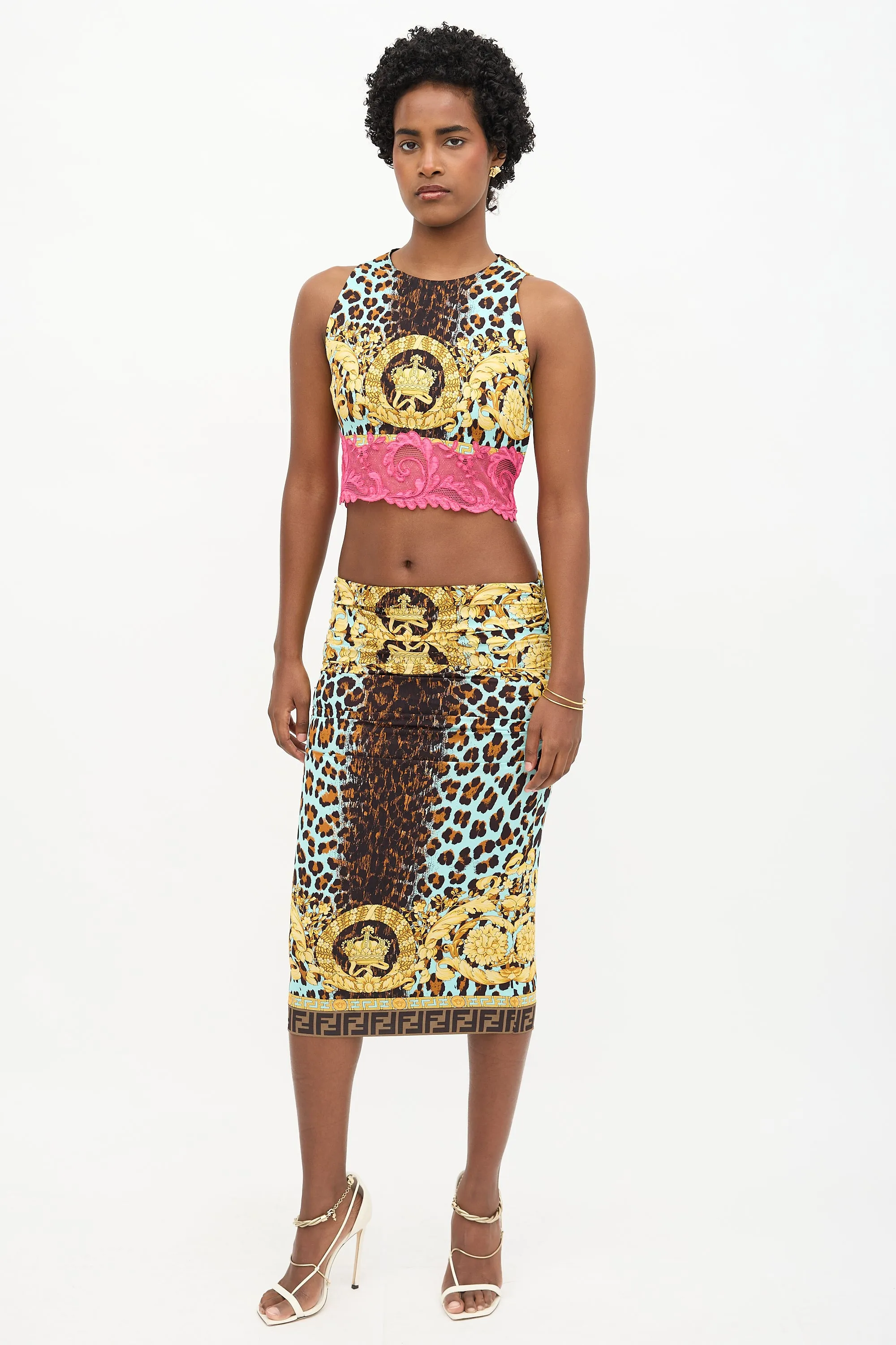X Fendi 2022 Ruched Printed Skirt sold by VSP Consignment product image thumbnail 2