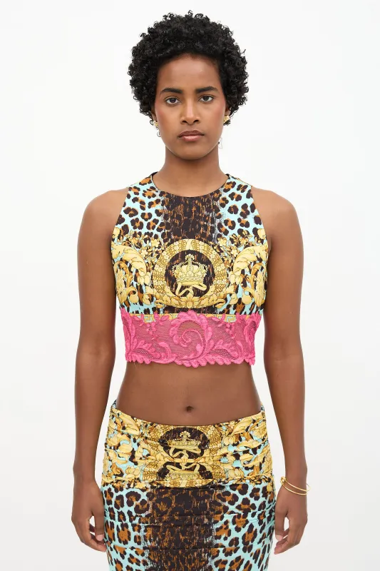 X Fendi 2022 Printed Crop Top made by Versace