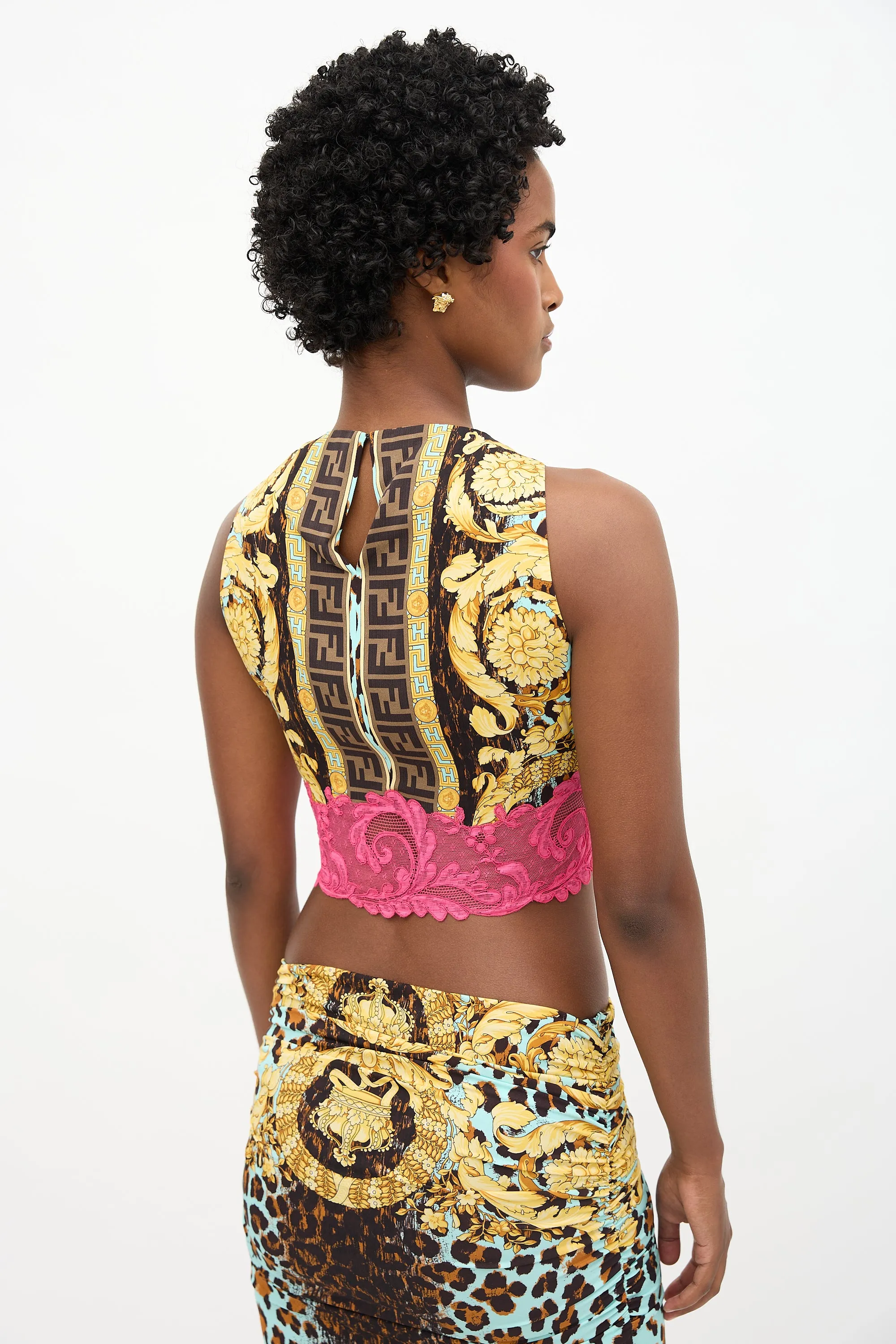 X Fendi 2022 Printed Crop Top sold by VSP Consignment product image thumbnail 4