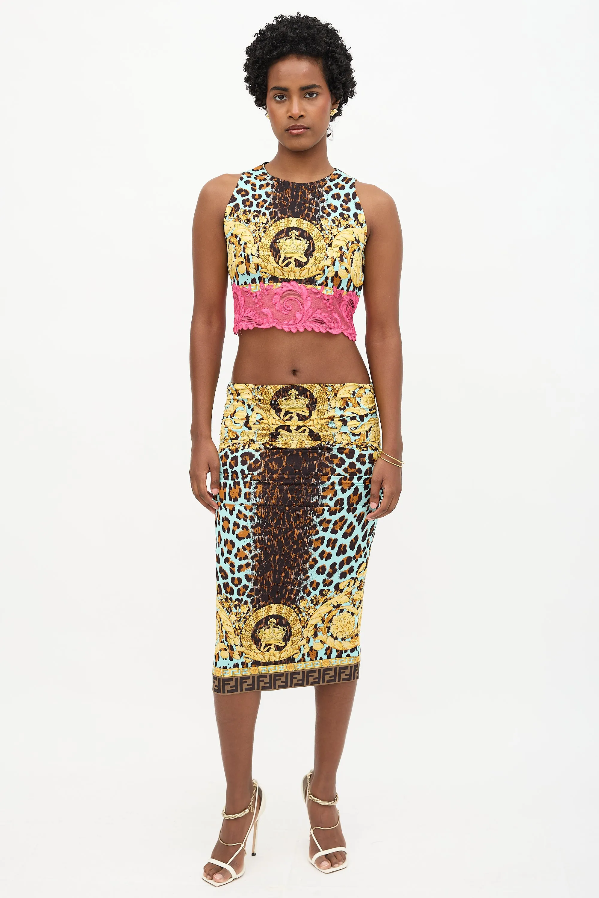 X Fendi 2022 Printed Crop Top sold by VSP Consignment product image thumbnail 5
