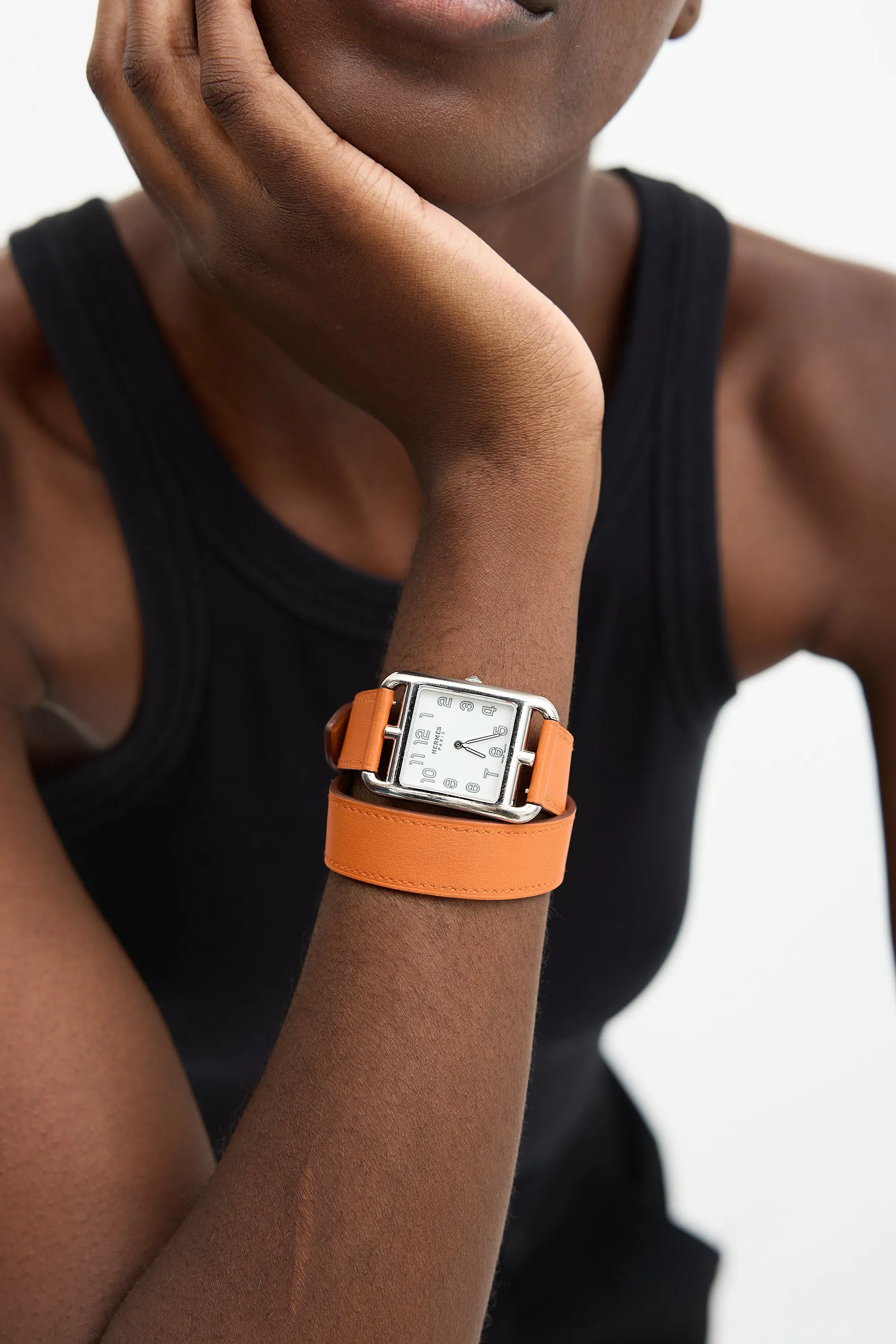 2017 Orange H Swift & Stainless Steel Cape Cod Watch sold by VSP Consignment product image thumbnail 3