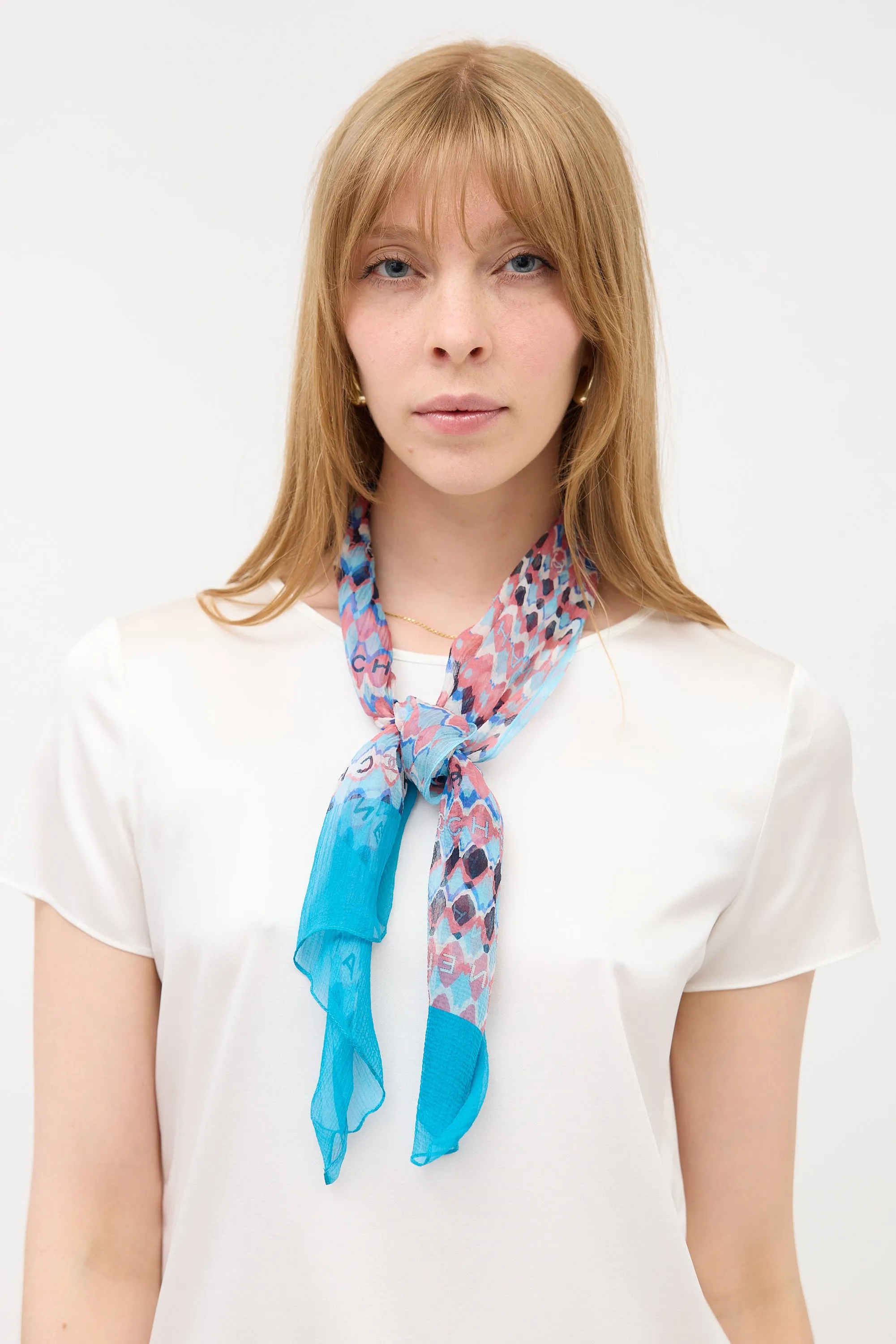 Silk Sheer CC Logo Scarf sold by VSP Consignment