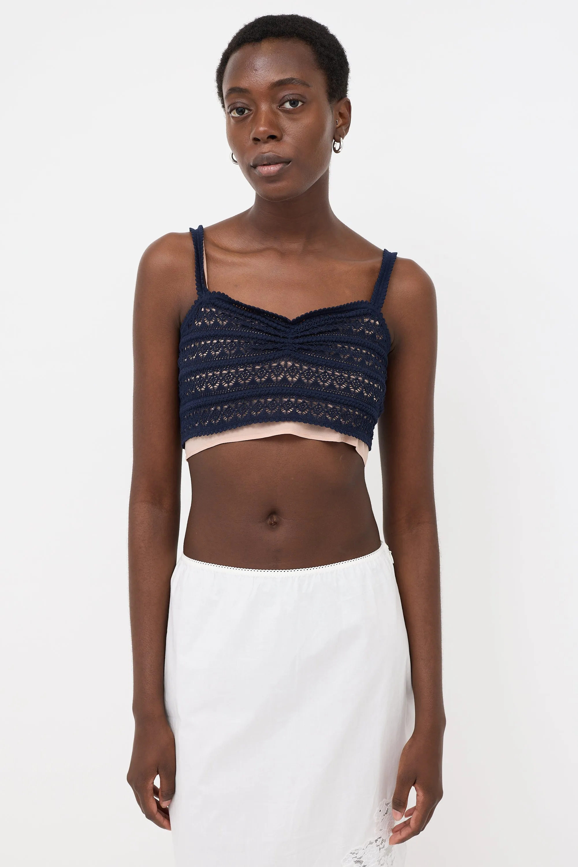 Crochet Cropped Tank Top sold by VSP Consignment