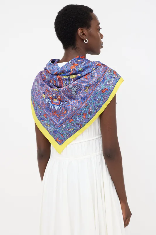 Silk L’Aimable Autorisation du Lalbhai 140 Scarf made by Hermes