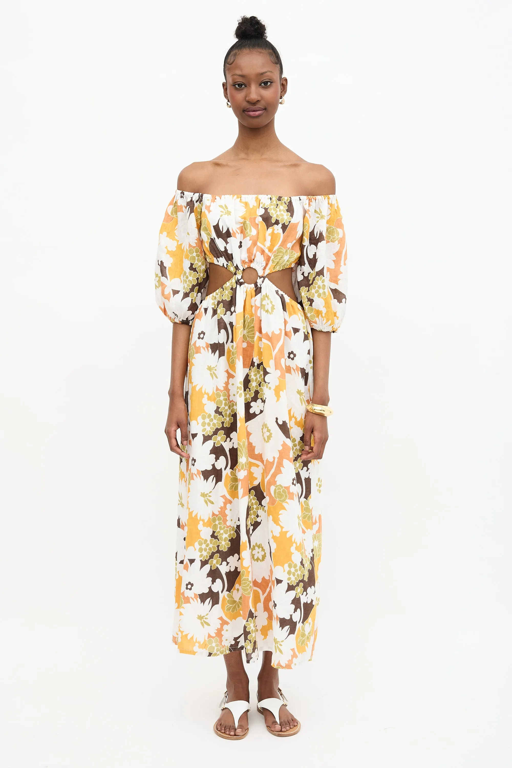 Linen Trinita Floral Dress sold by VSP Consignment