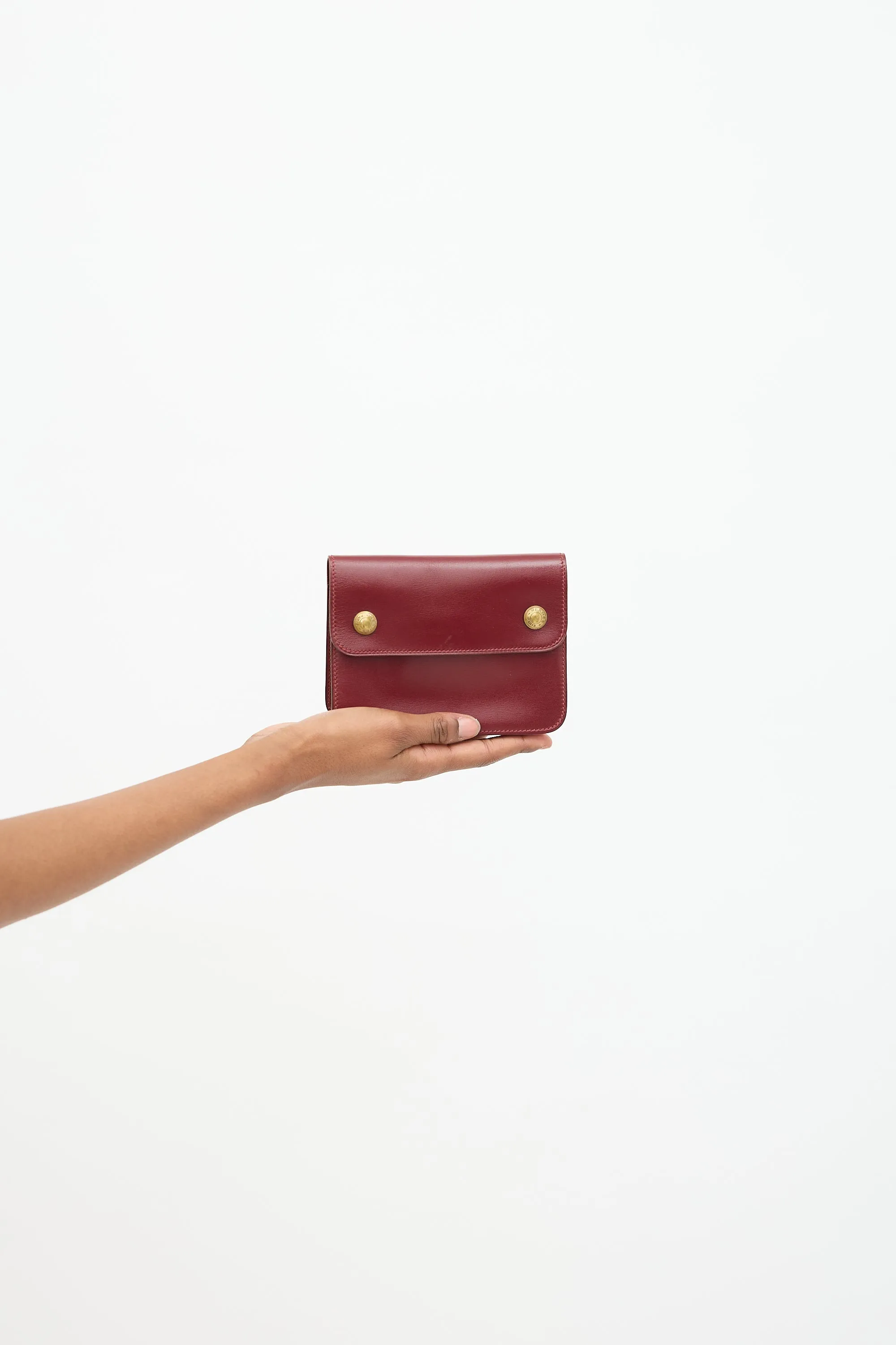 Vintage Rouge H Box Leather Pochette Belt Bag sold by VSP Consignment product image thumbnail 2