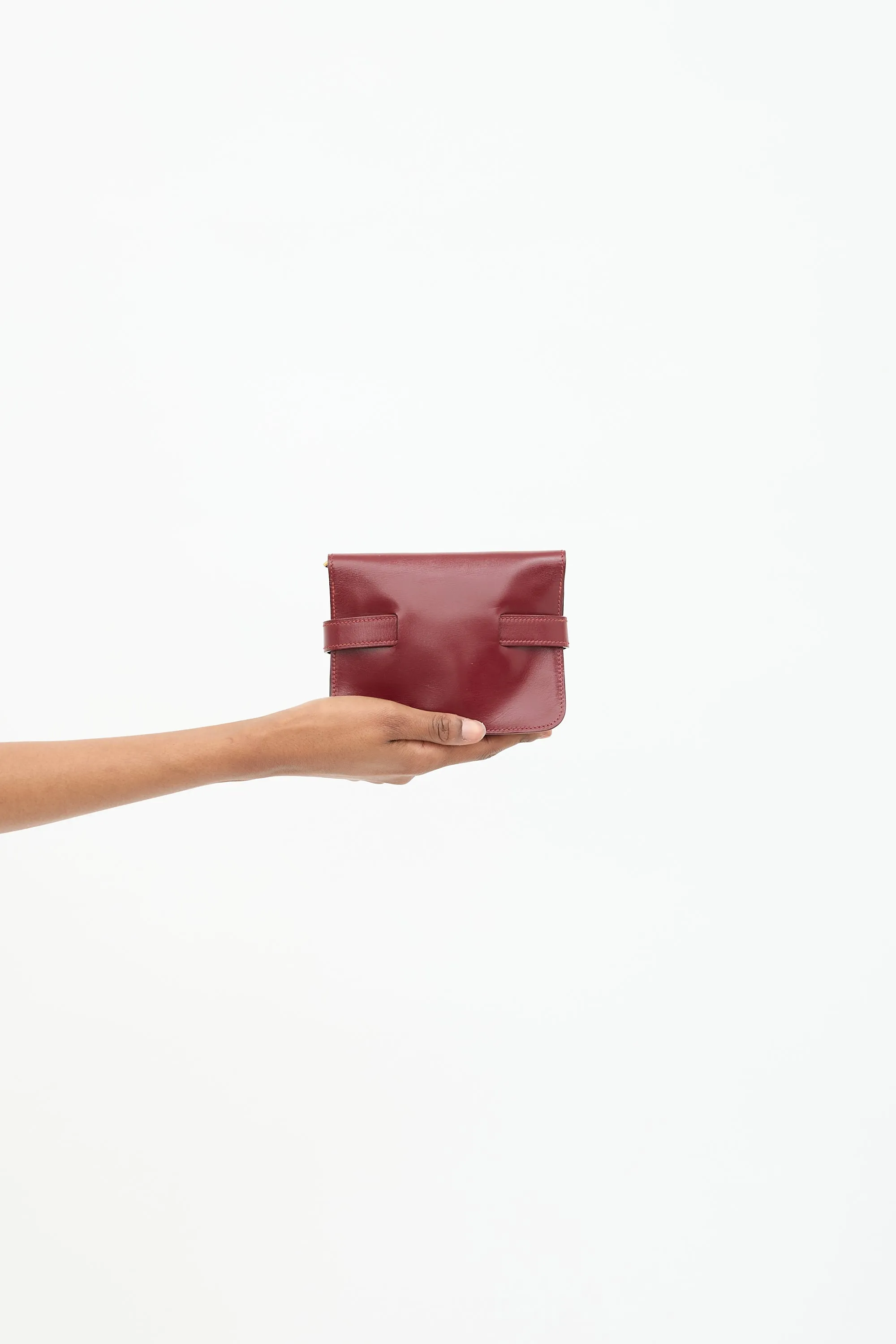 Vintage Rouge H Box Leather Pochette Belt Bag sold by VSP Consignment product image thumbnail 4