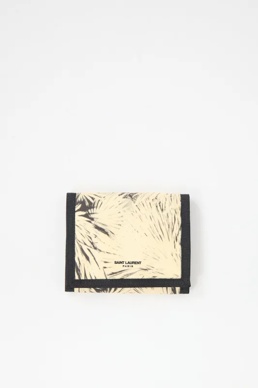 Palm Printed Trifold Velcro Wallet sold by VSP Consignment