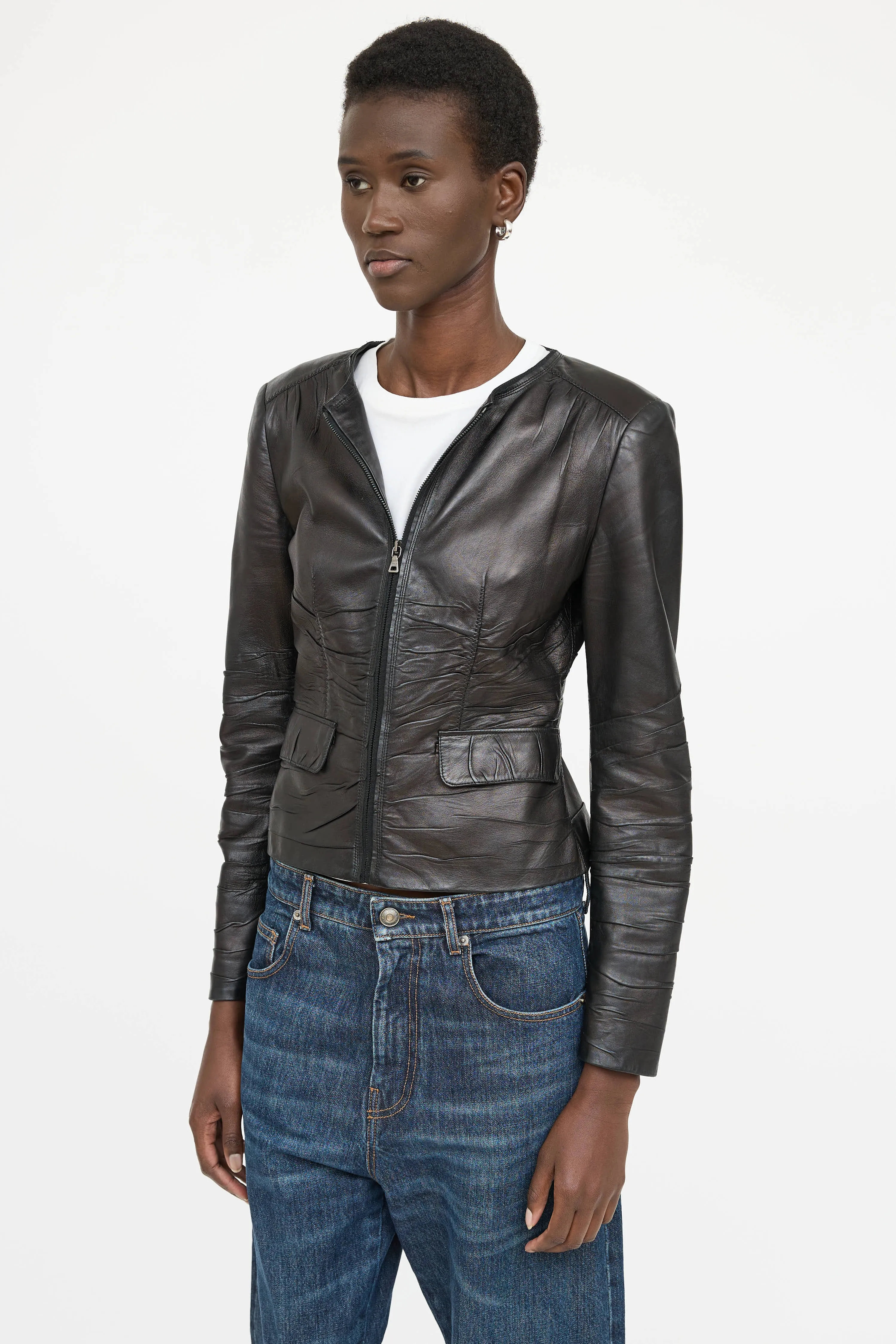 2006 Leather ZIp Jacket sold by VSP Consignment product image thumbnail 3