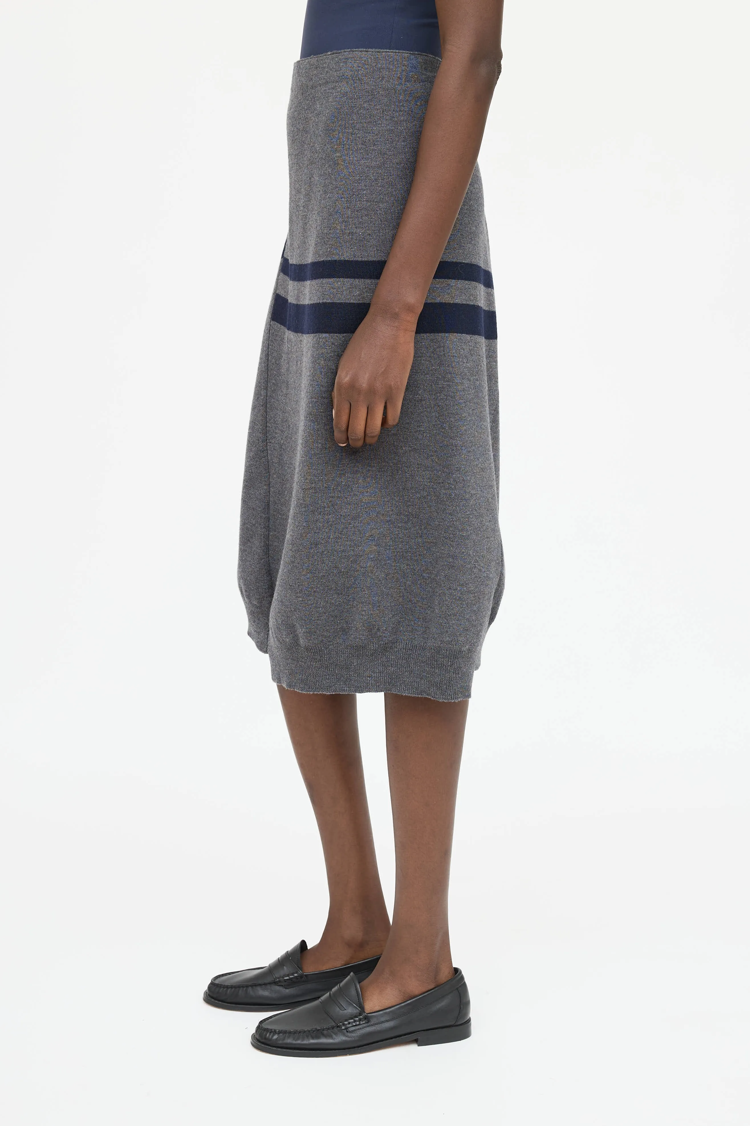 Wool Stripe Skirt sold by VSP Consignment product image thumbnail 3