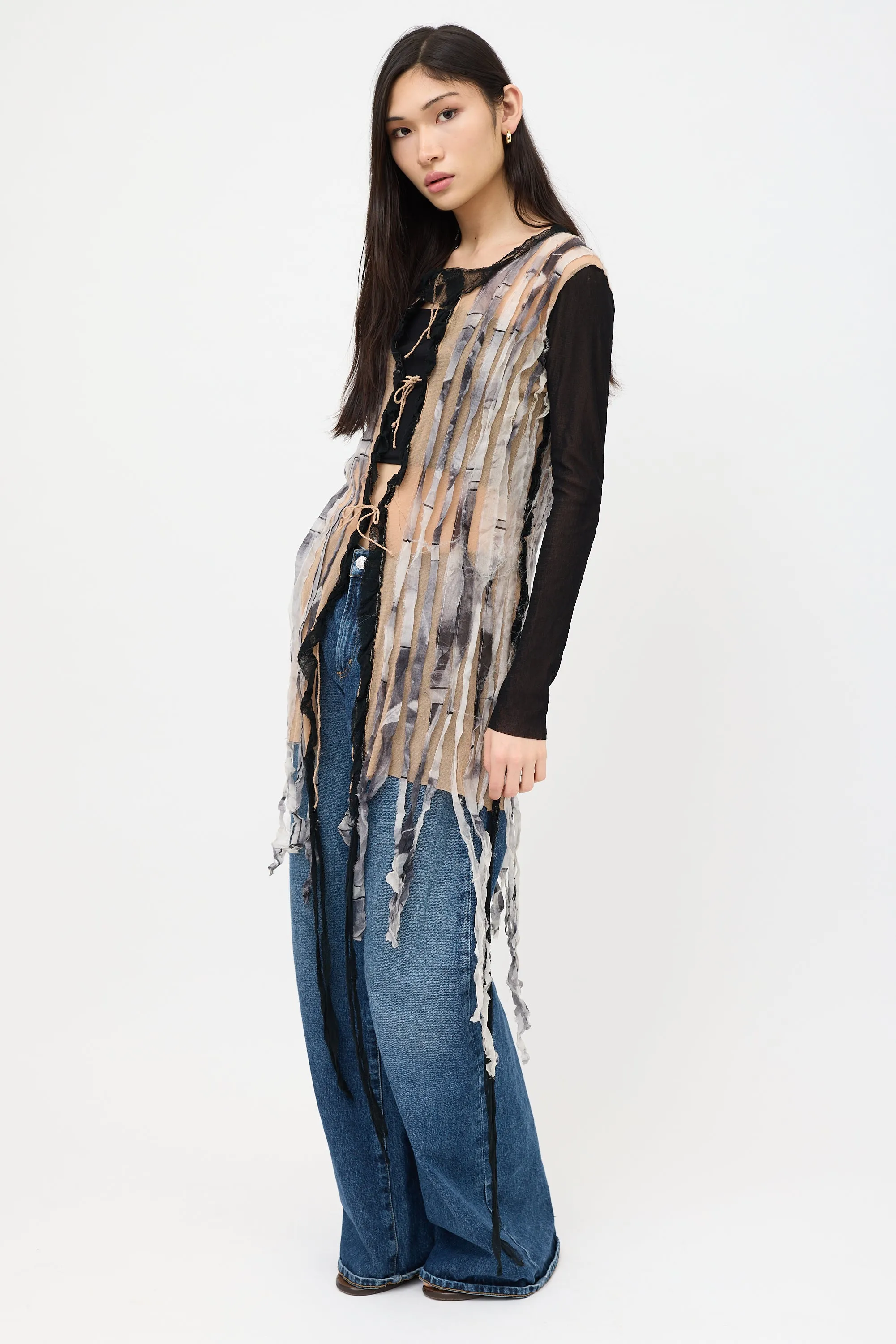 Vintage Mesh Fringe Top sold by VSP Consignment product image thumbnail 4