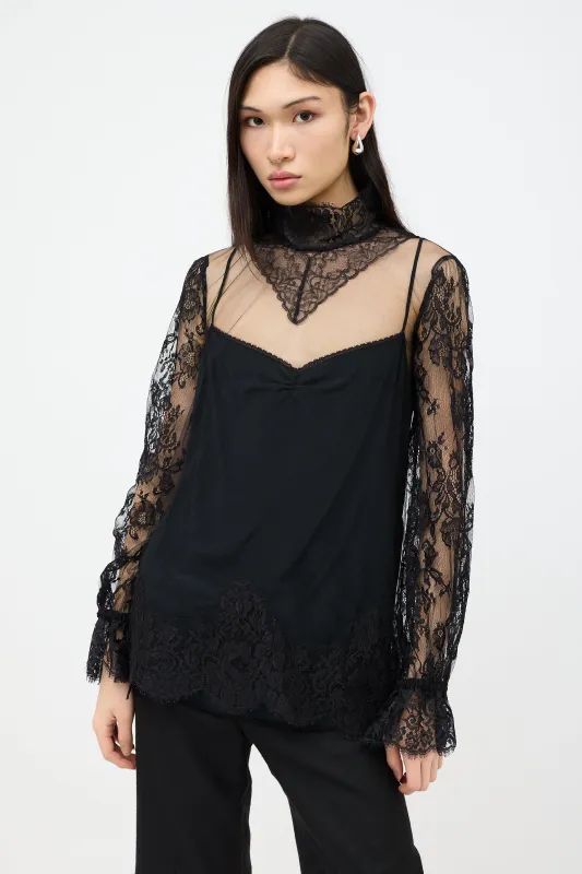 FW 2022 Tulle & Lace Top sold by VSP Consignment