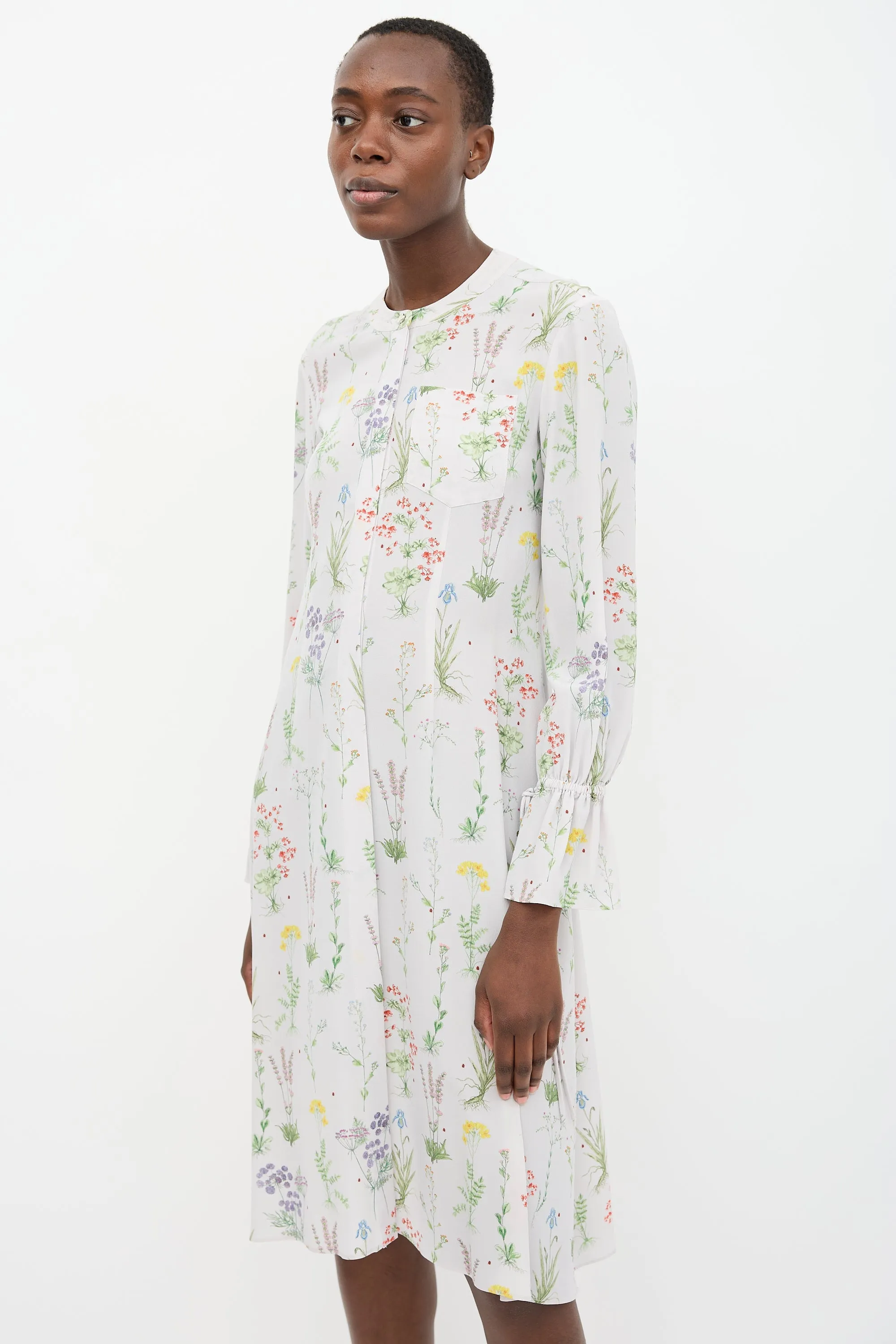 Silk Floral Dress sold by VSP Consignment product image thumbnail 3