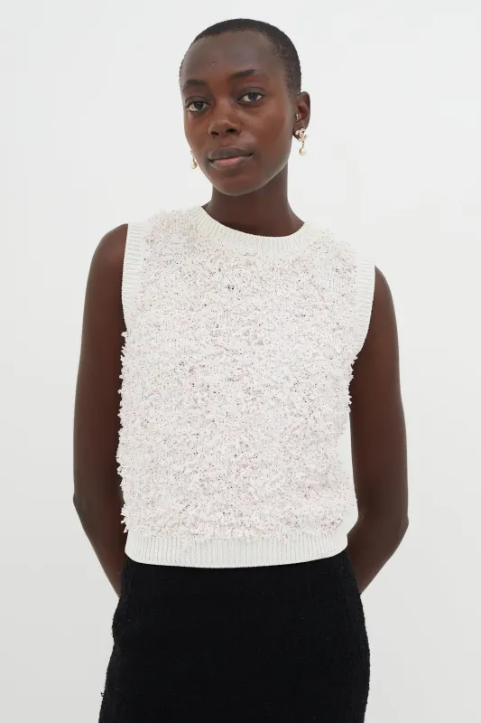 Polka Dot Knit Vest made by Chanel