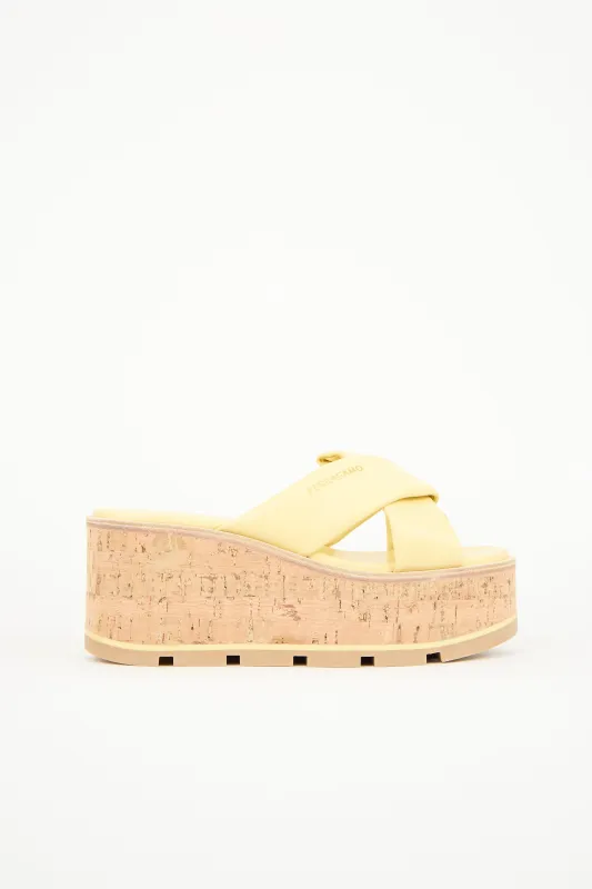 Leather Engracia Platform Sandal made by Salvatore Ferragamo