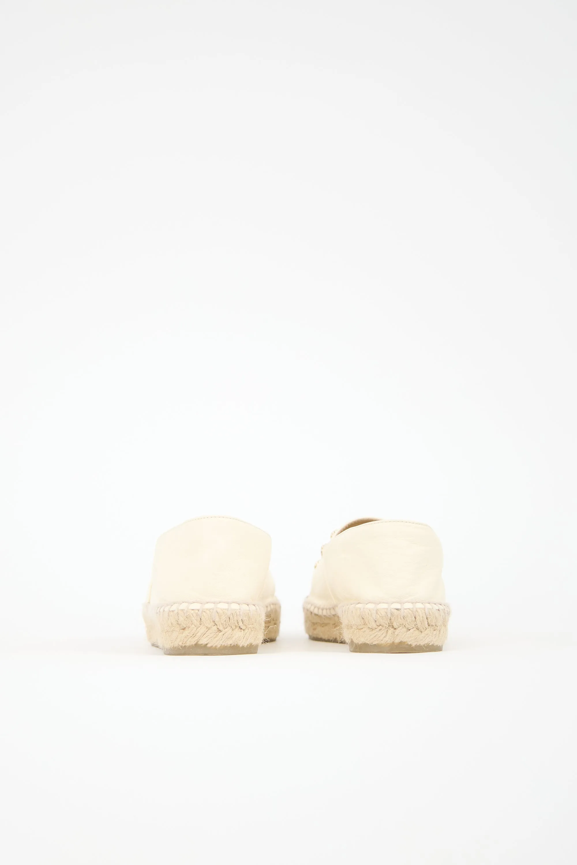 Leather CC Espadrille Flat sold by VSP Consignment product image thumbnail 4