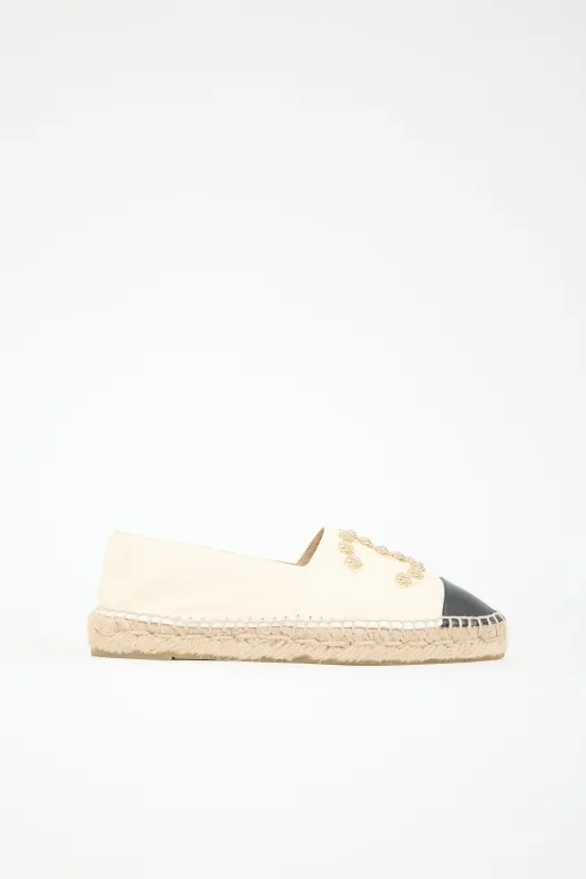 Leather CC Espadrille Flat sold by VSP Consignment
