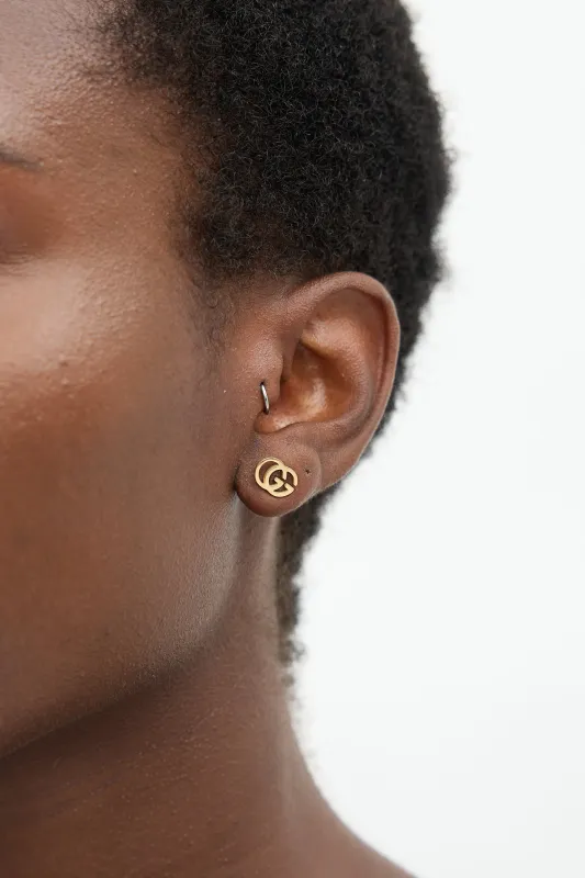 18K Gold GG Stud Earrings sold by VSP Consignment