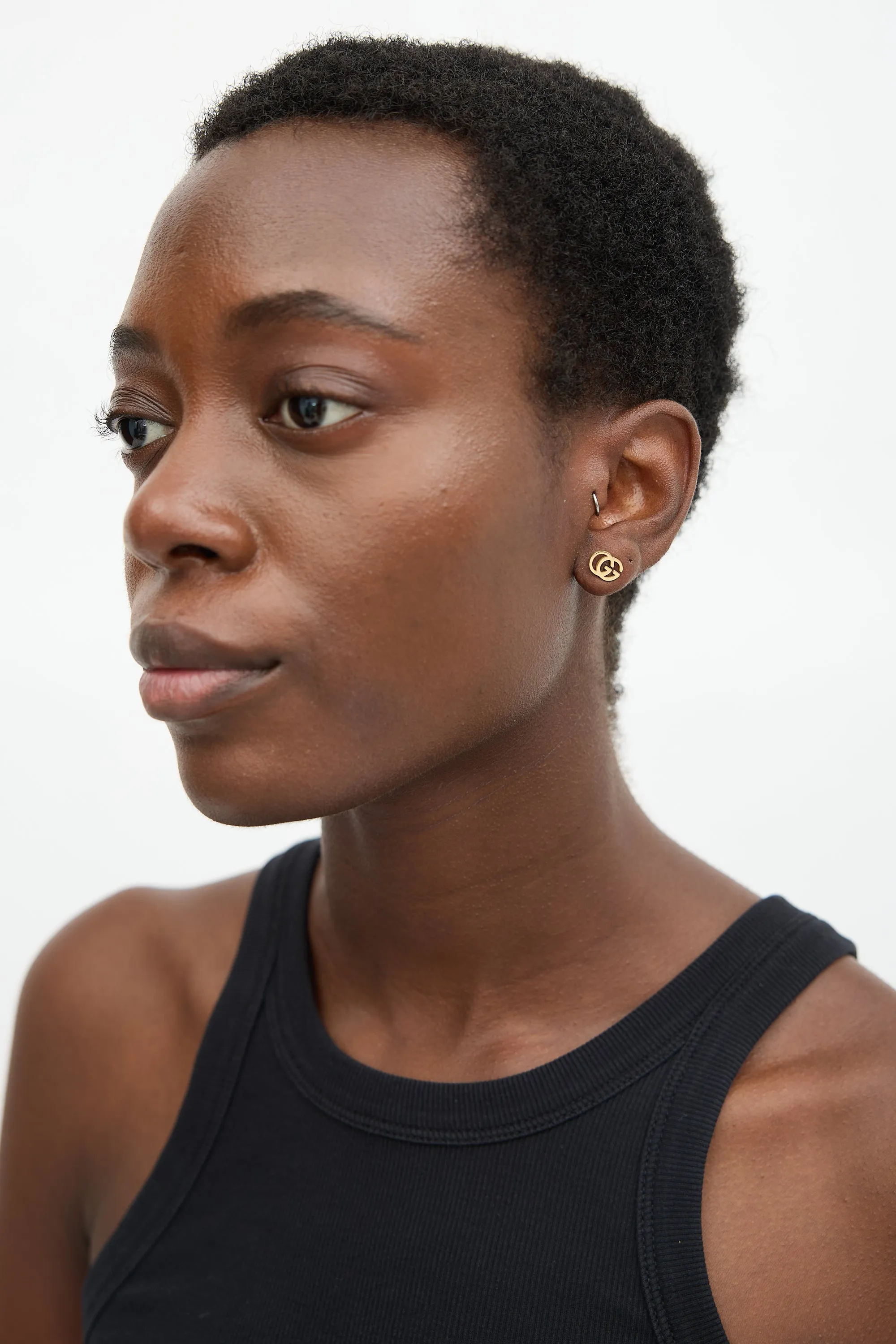 18K Gold GG Stud Earrings sold by VSP Consignment product image thumbnail 2