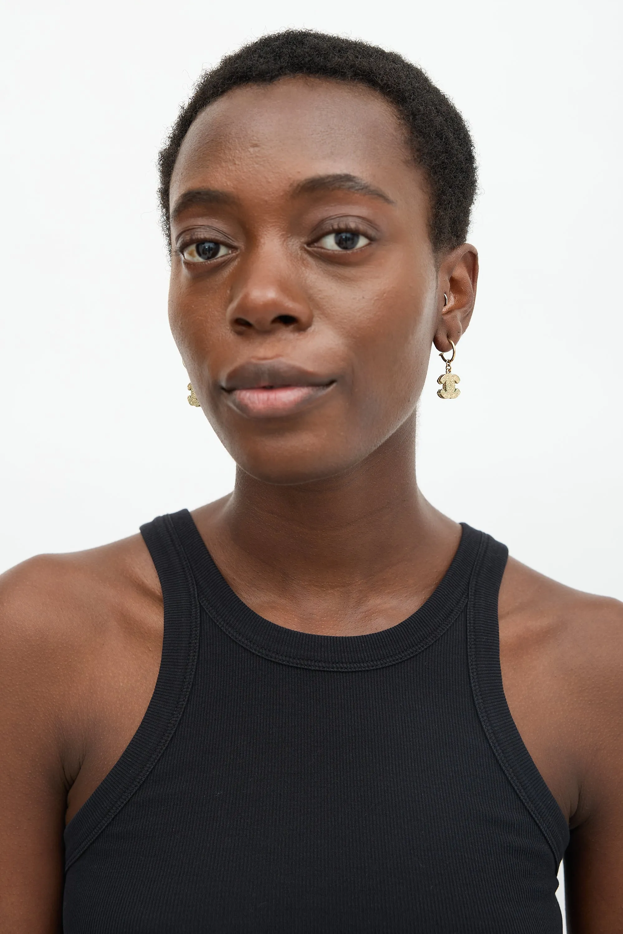 Fall 2008 Interlocking CC Dangle Earrings sold by VSP Consignment product image thumbnail 2