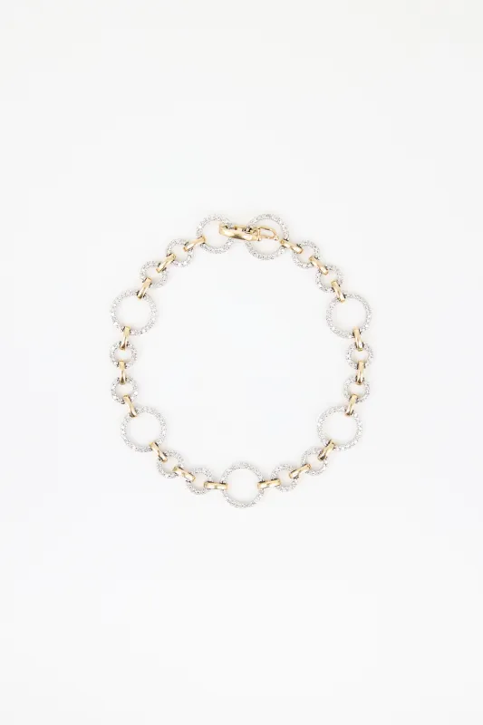 14K White & Yellow Gold Diamond Bracelet sold by VSP Consignment