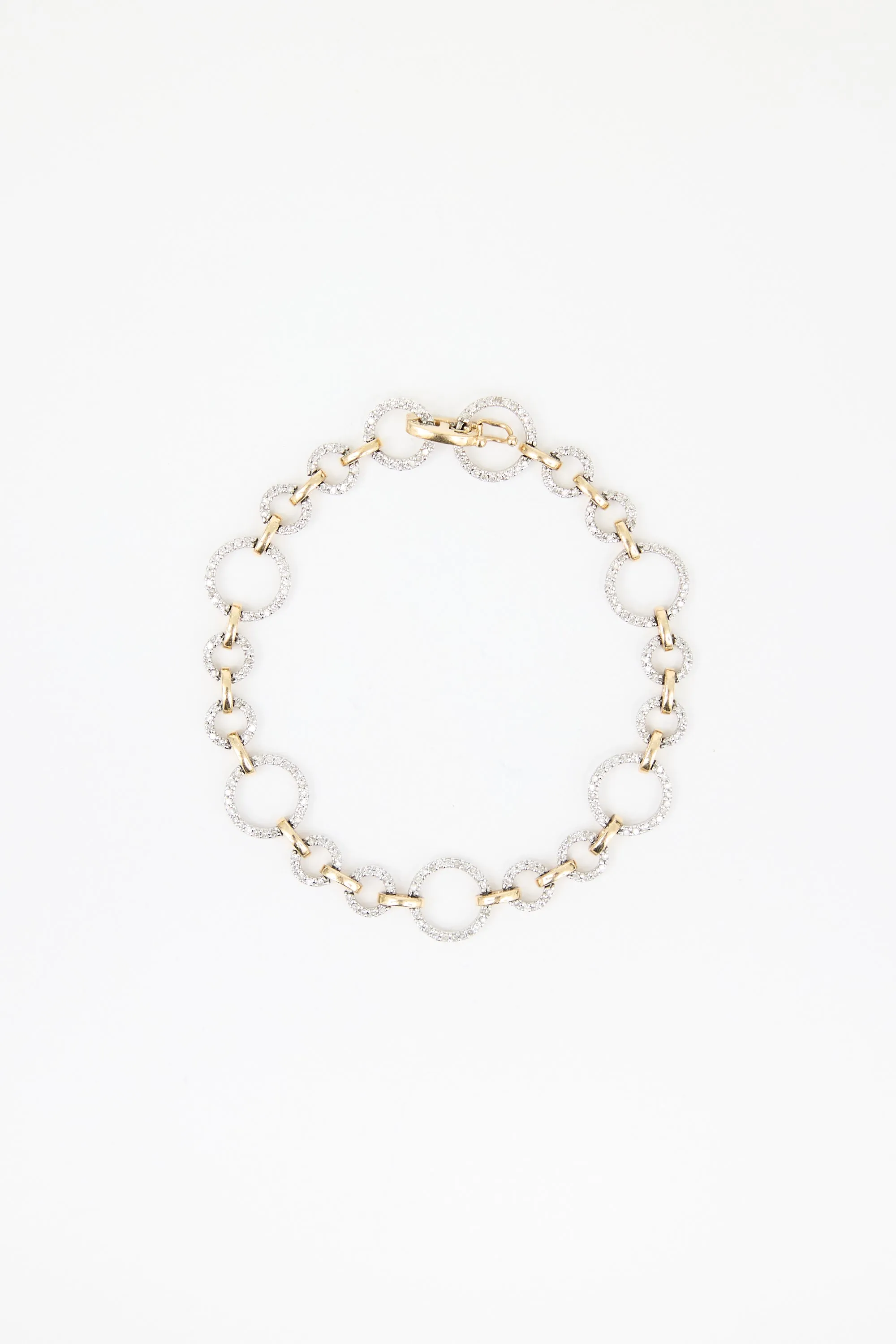 14K White & Yellow Gold Diamond Bracelet sold by VSP Consignment