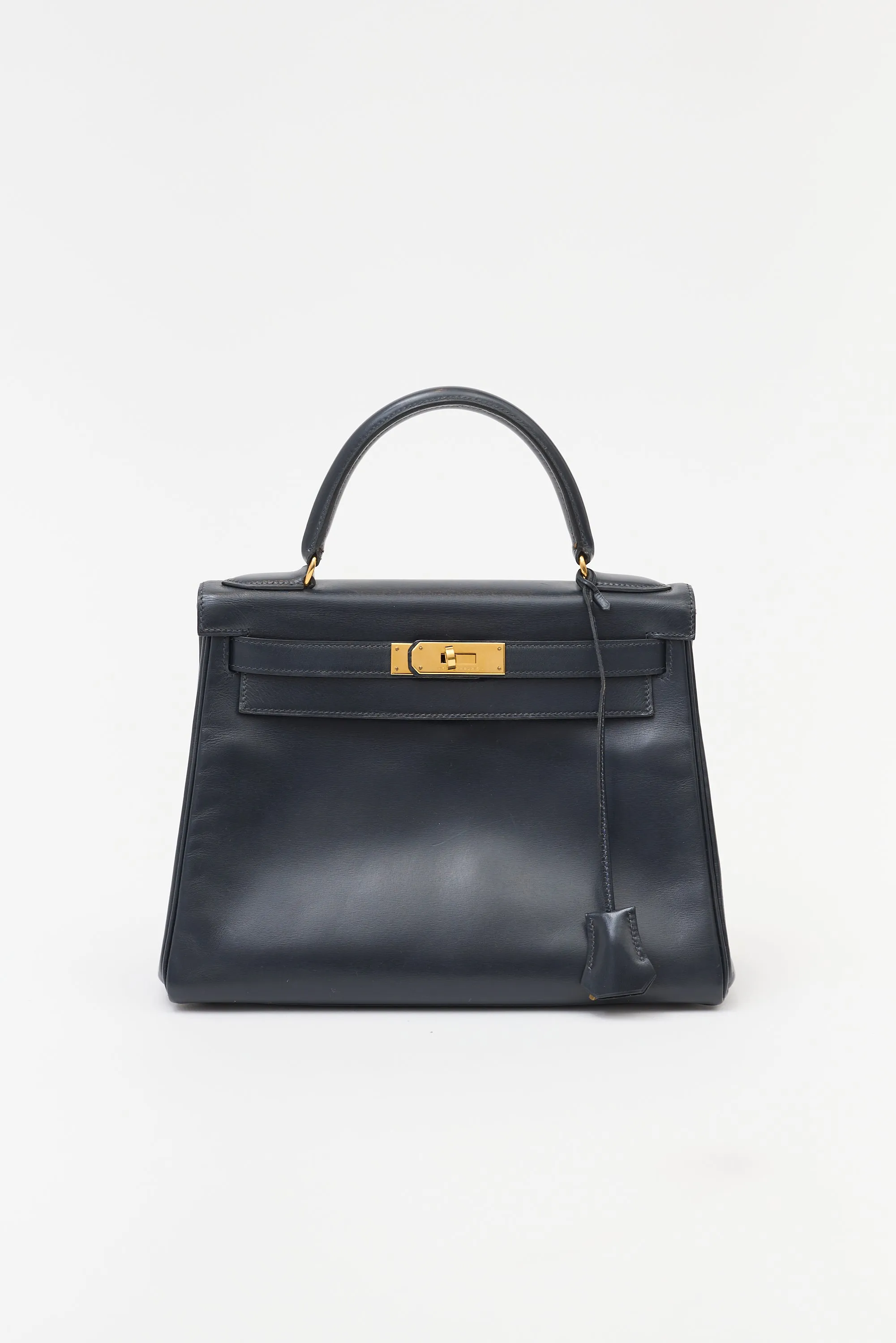 Vintage Navy Box Kelly Retourne 28 Bag sold by VSP Consignment product image thumbnail 2