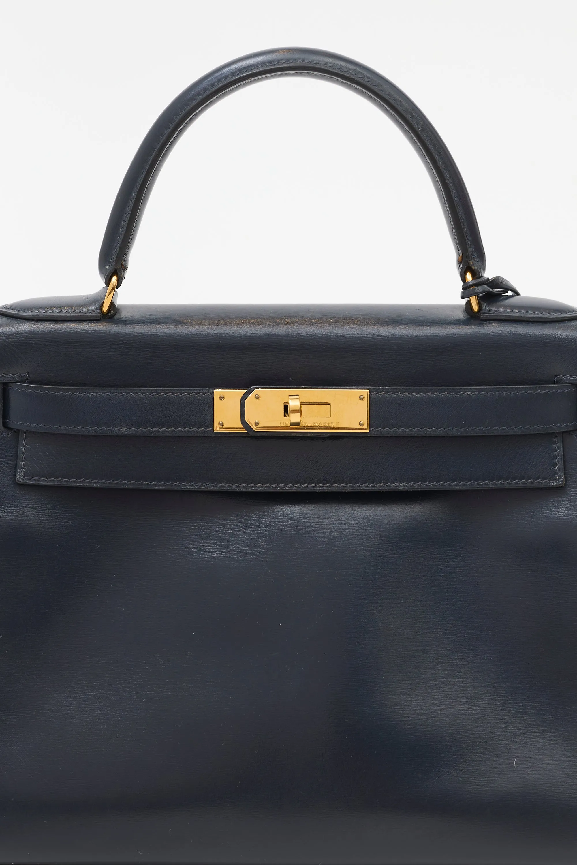 Vintage Navy Box Kelly Retourne 28 Bag sold by VSP Consignment product image thumbnail 4